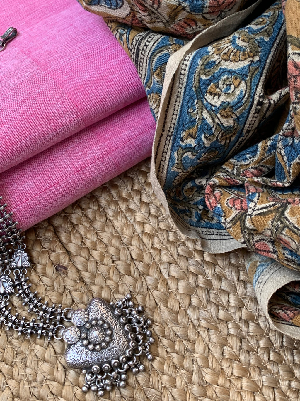 Handwoven Handcrafted Kalamkari Kurta Dupatta Set