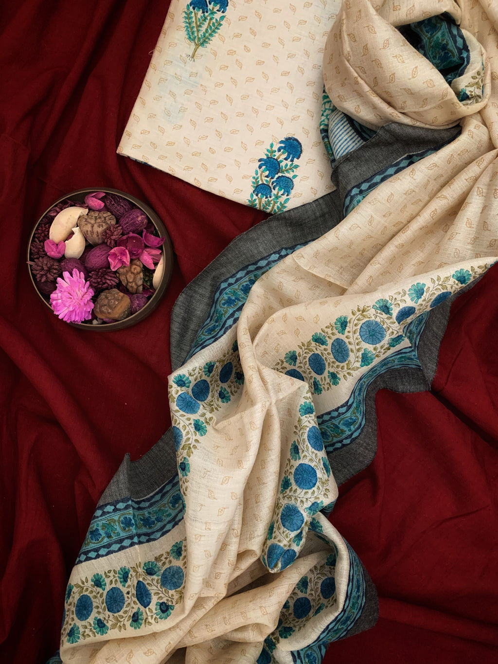 Tussar Munga Silk Kurta Dupatta Set