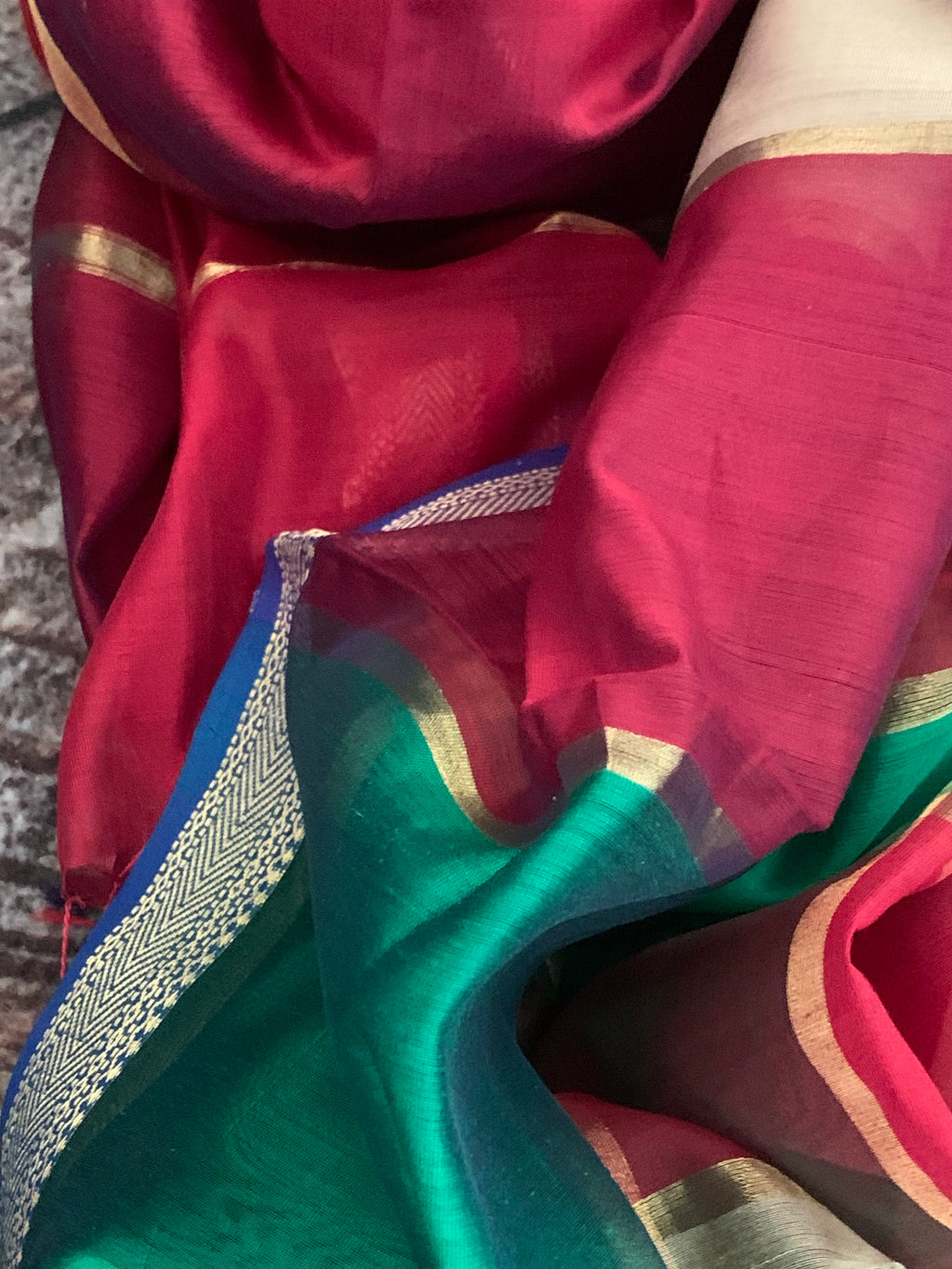 Handwoven Maheshwari Silk Cotton Dupatta