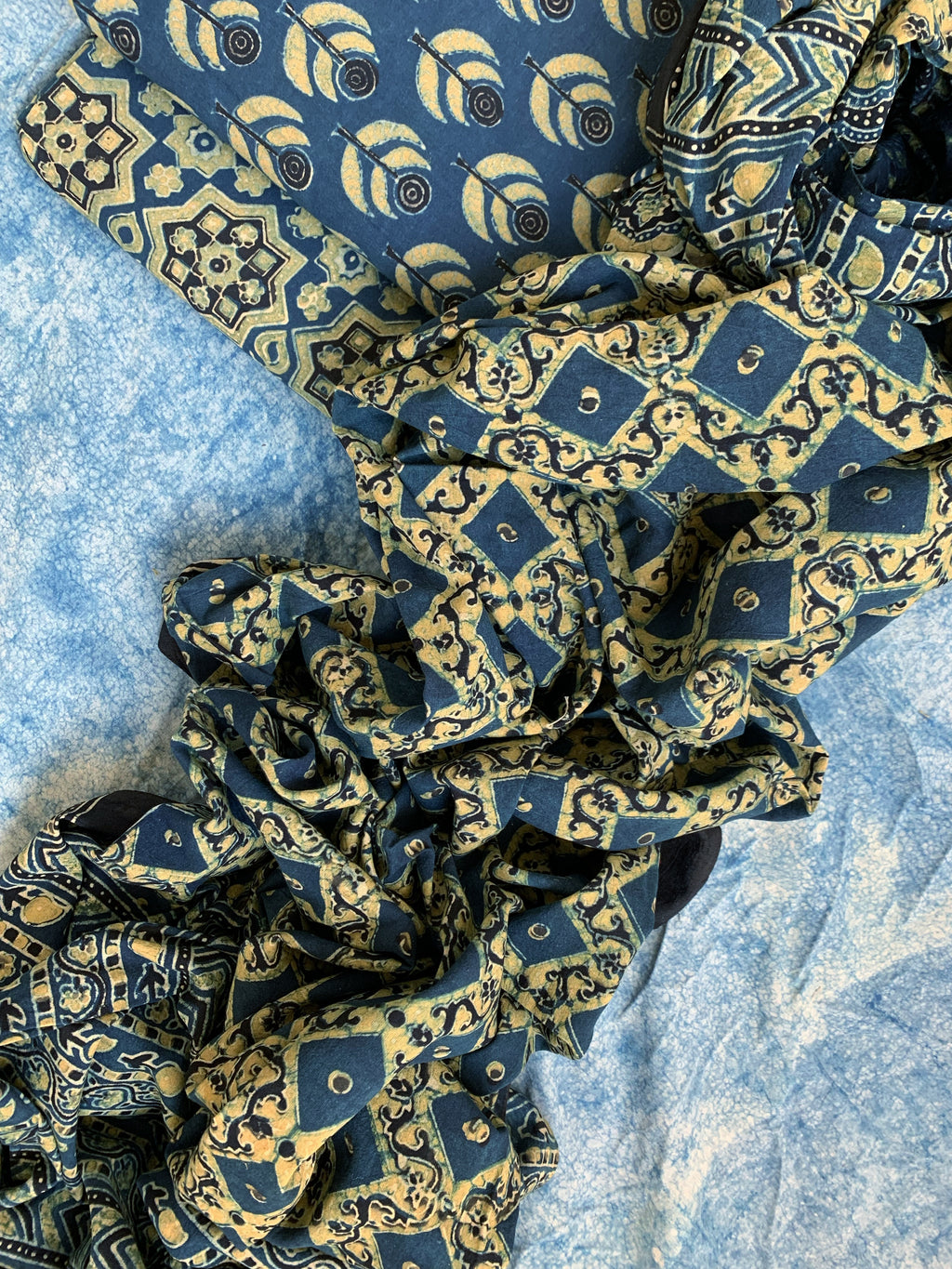 Natural Dyes Handblock Ajrakh Cotton Suit