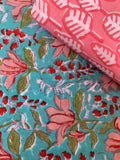 Handblock Cotton Kurta Bottom Set