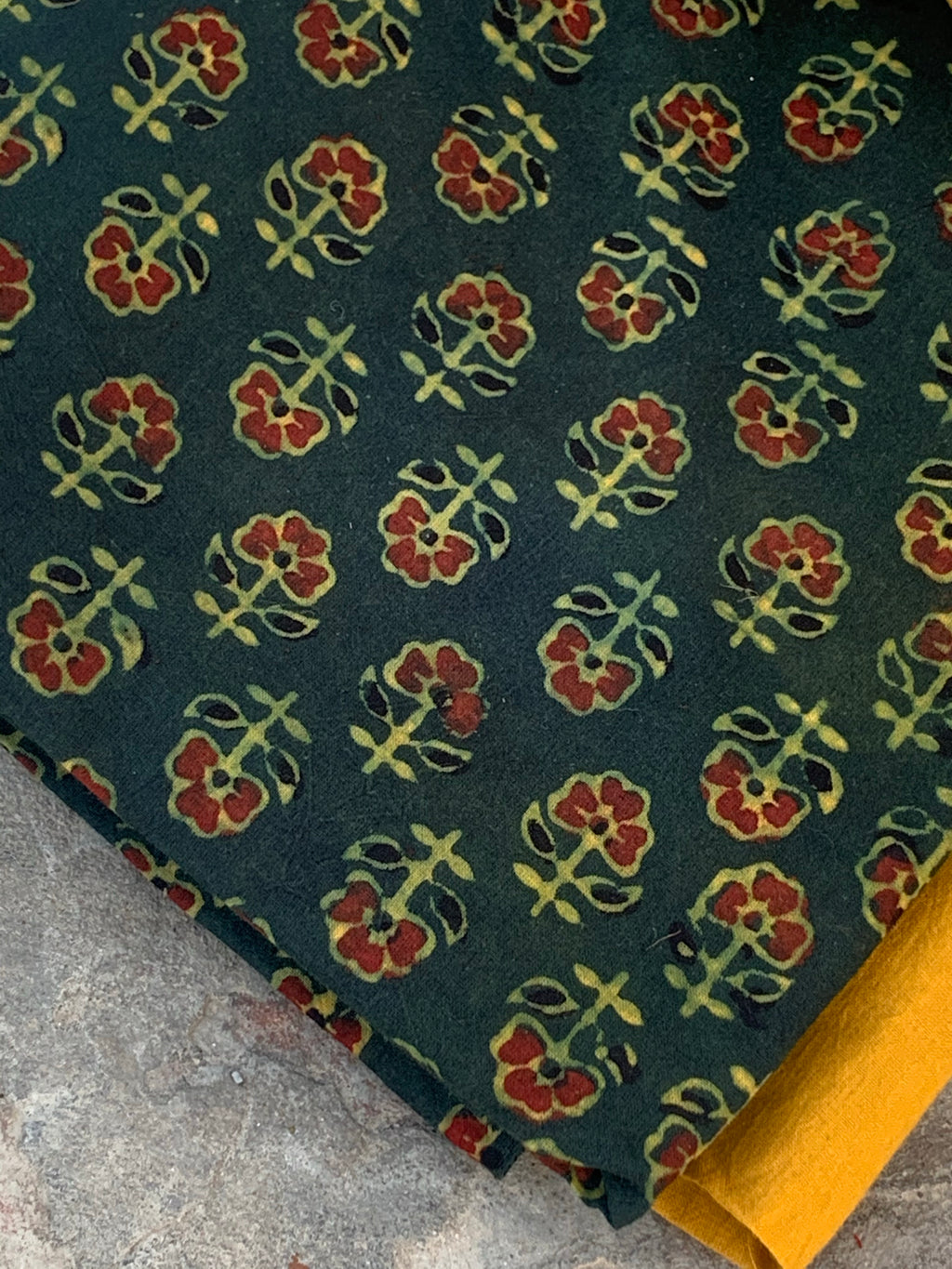 Handblock Ajrakh Cotton Suit