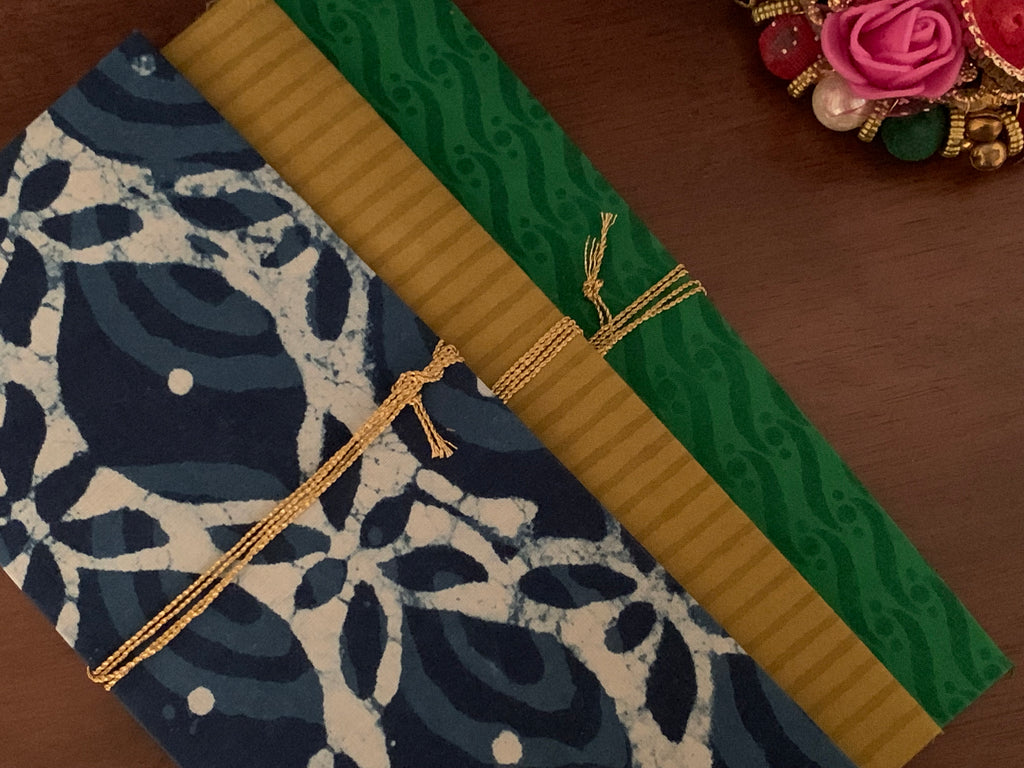 Block Print Fabric Envelope (Set of 3)