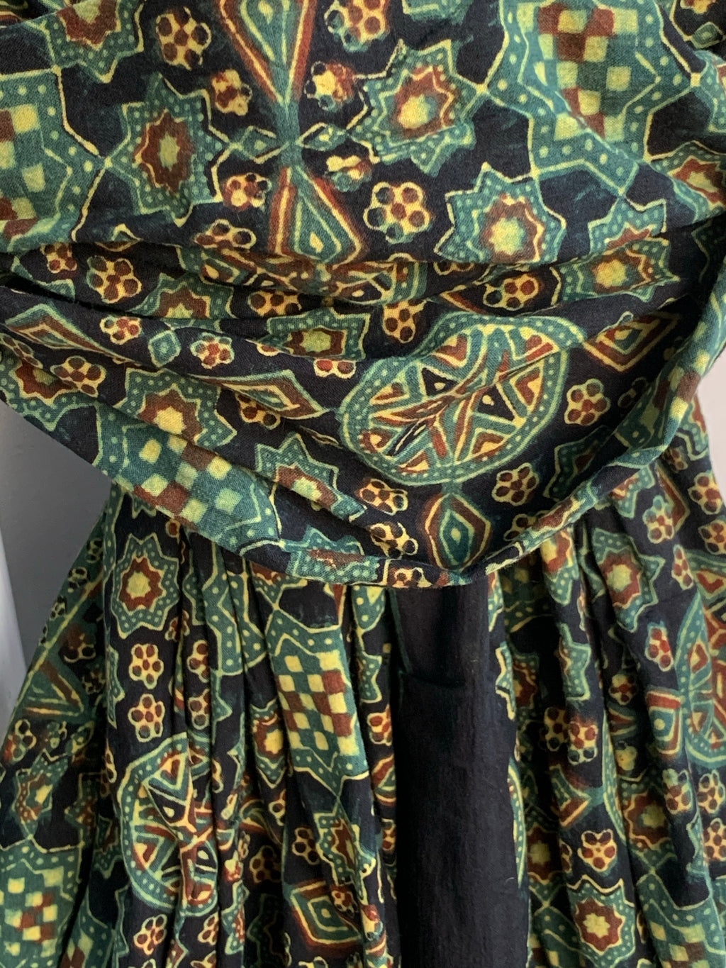 Handblock Ajrakh Dupatta
