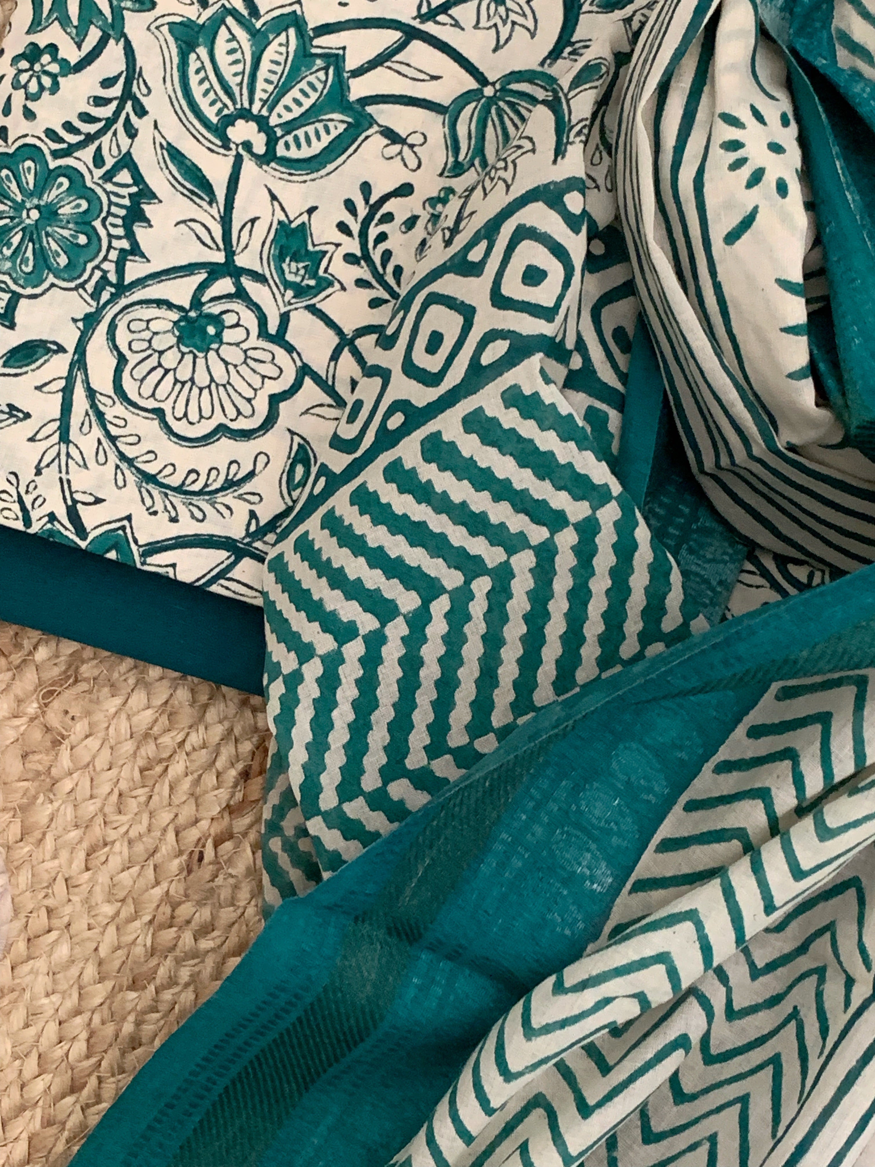 Handblock Cotton Suit