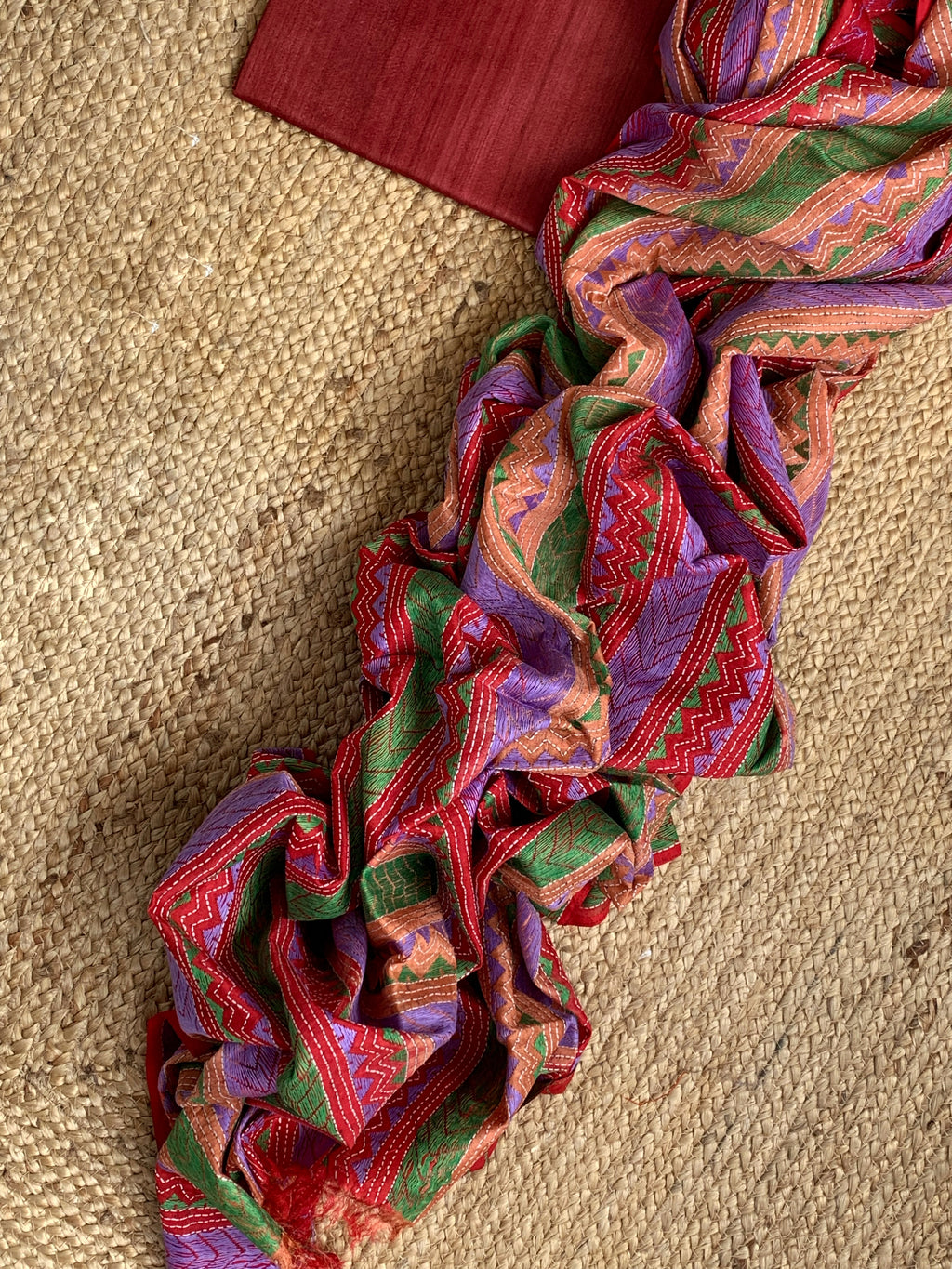 Handwoven Tussar Silk Kurta Dupatta Set