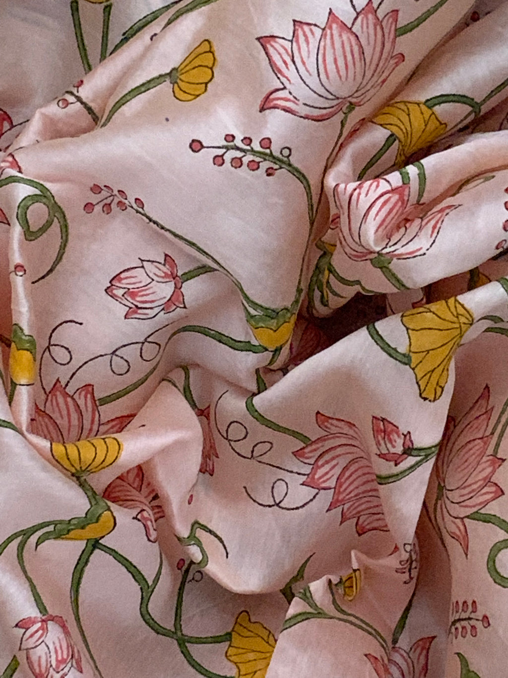 Blush Coral Handcrafted Cotton Chanderi Suit