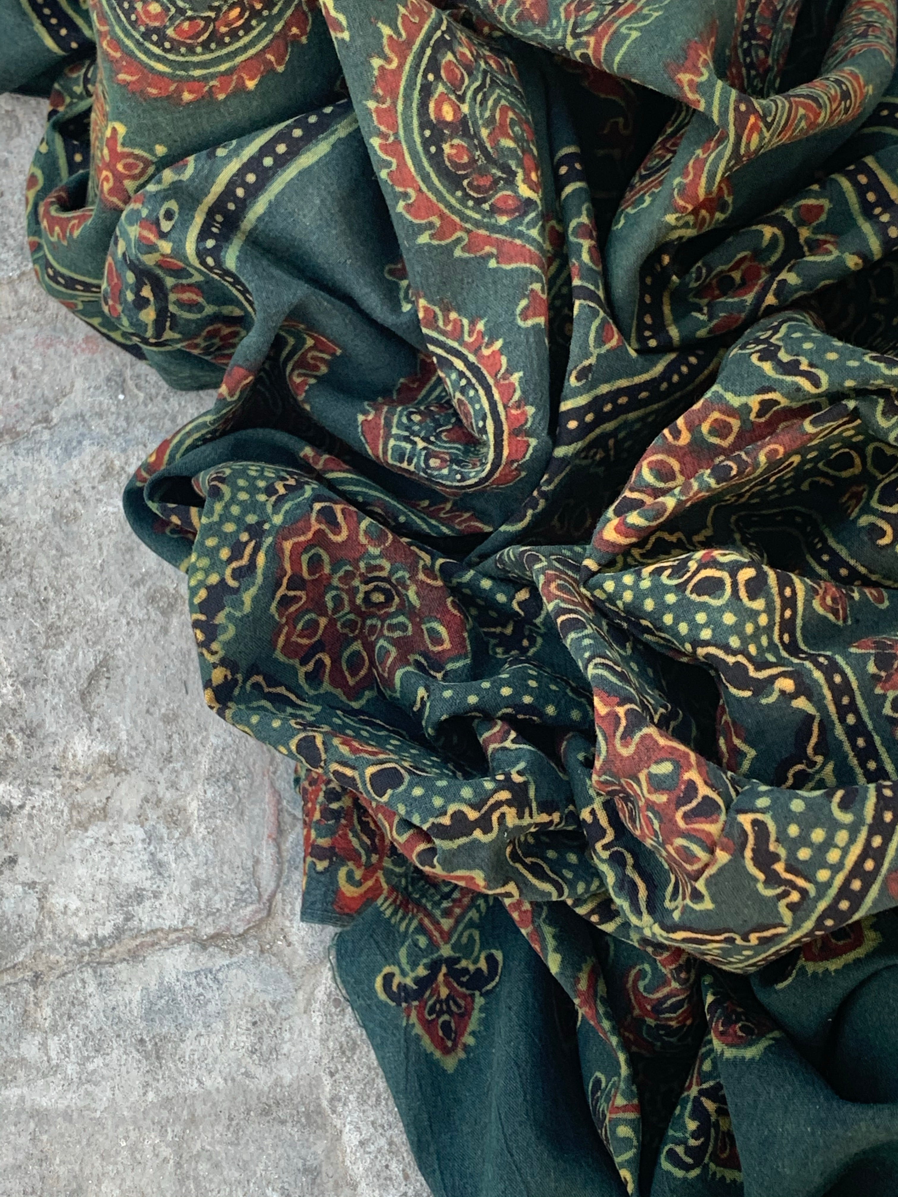 Handblock Ajrakh Cotton Suit