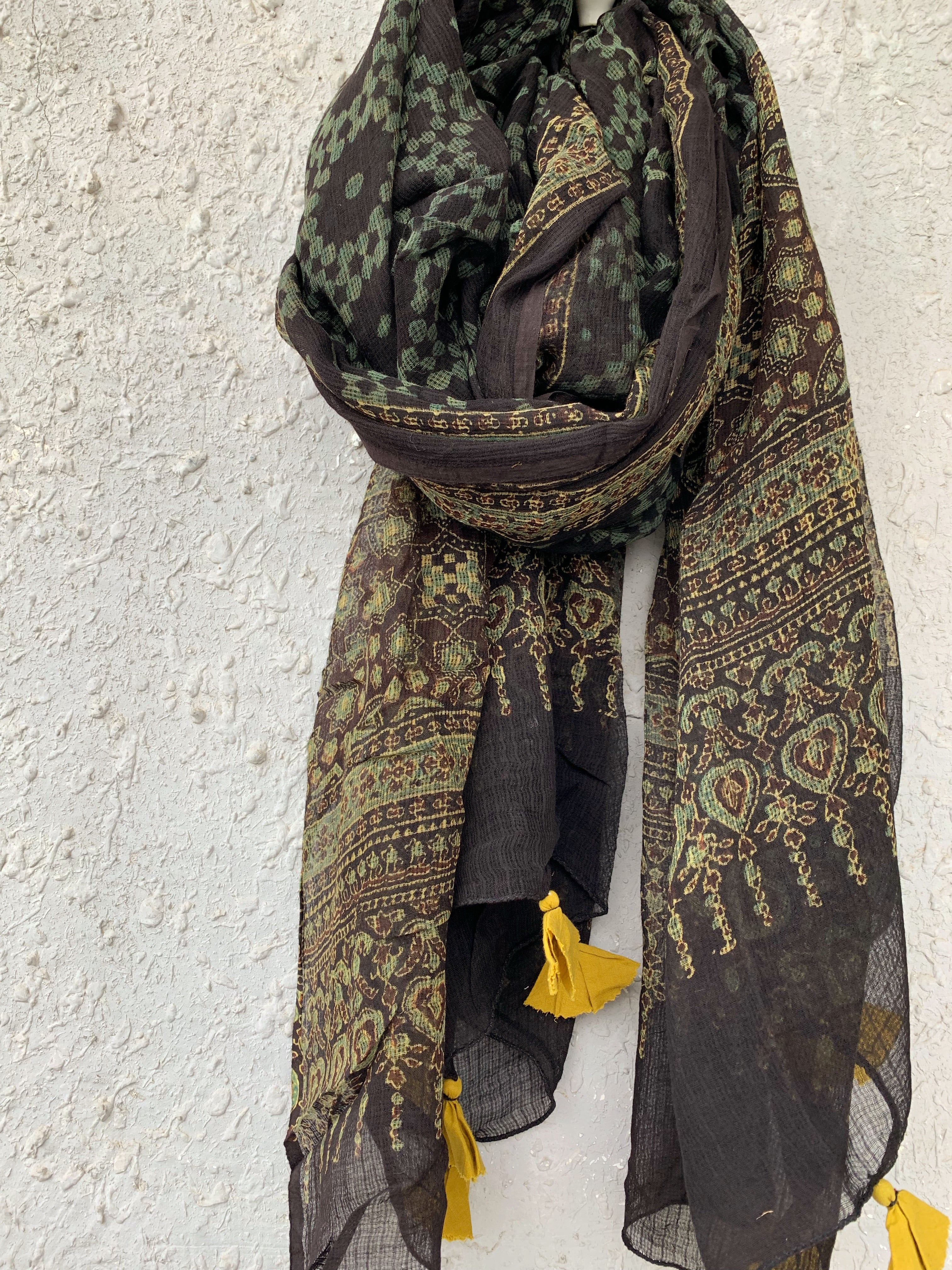 Handblock Ajrakh Kota Dupatta