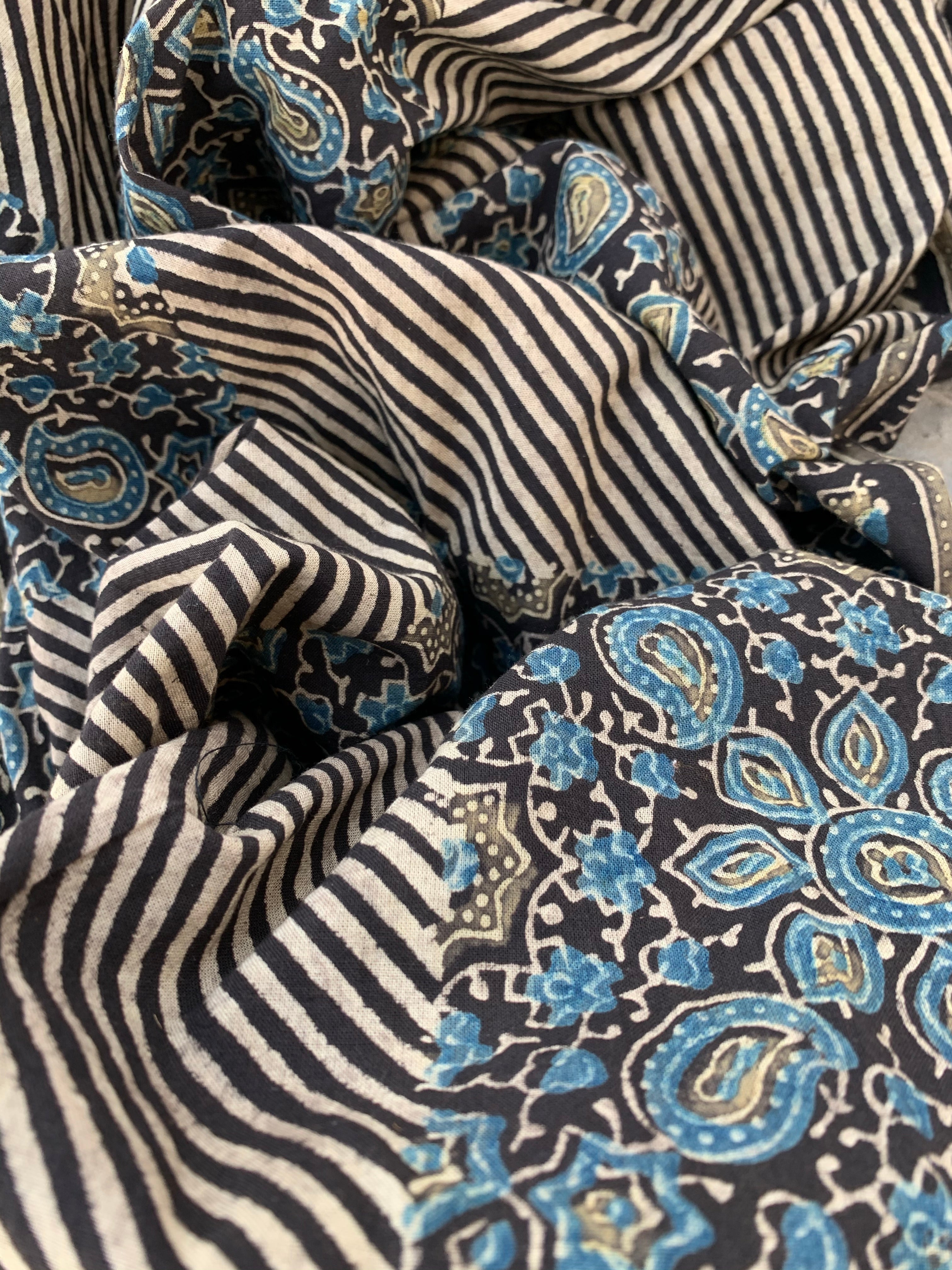 Handblock Ajrakh Dupatta
