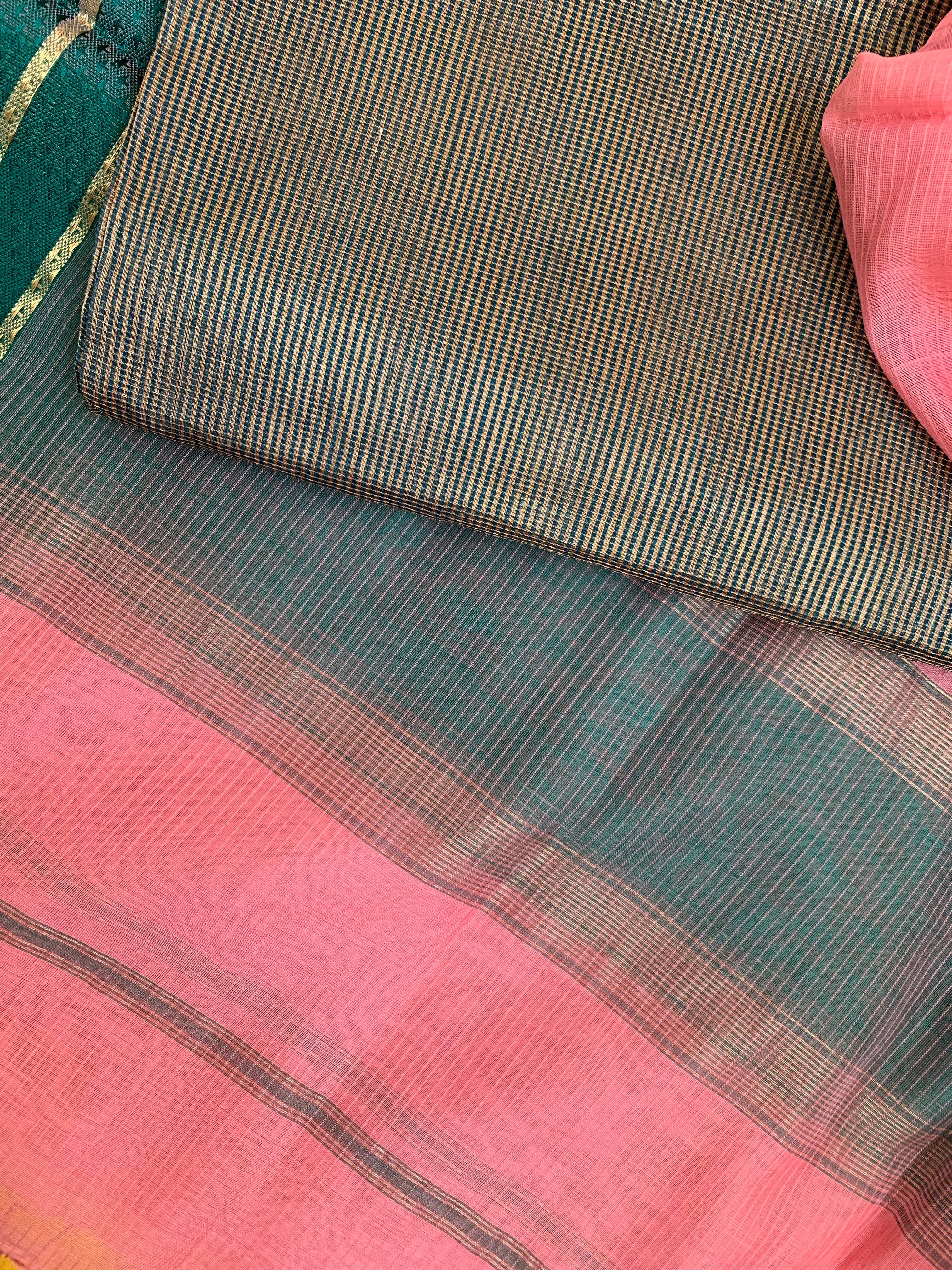 Handwoven Maheshwari Kurta dupatta set