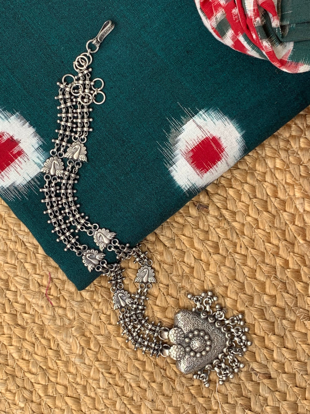 Handwoven Double Ikat Kurta Telia Dupatta Set