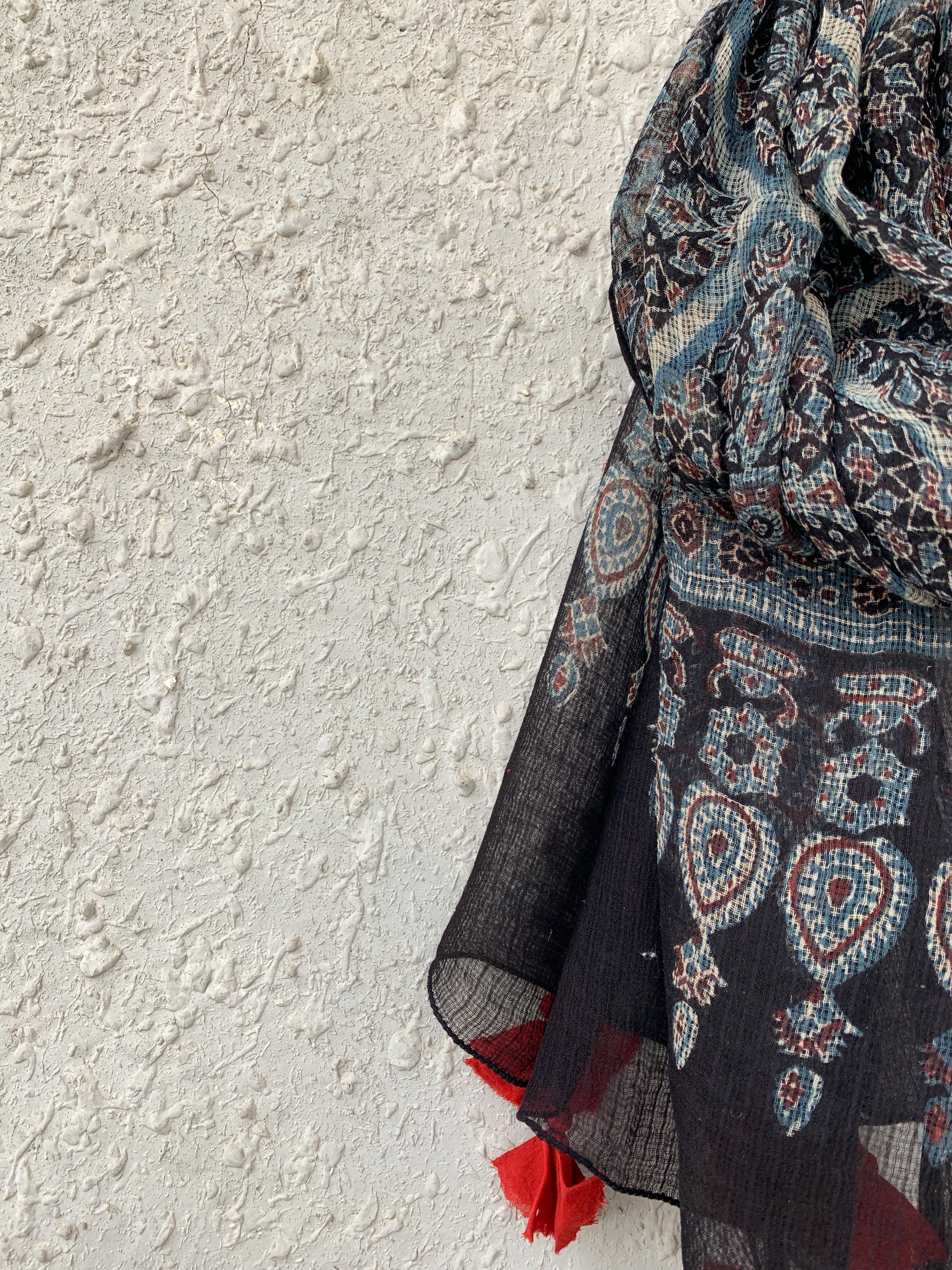 Handblock Ajrakh Kota Dupatta