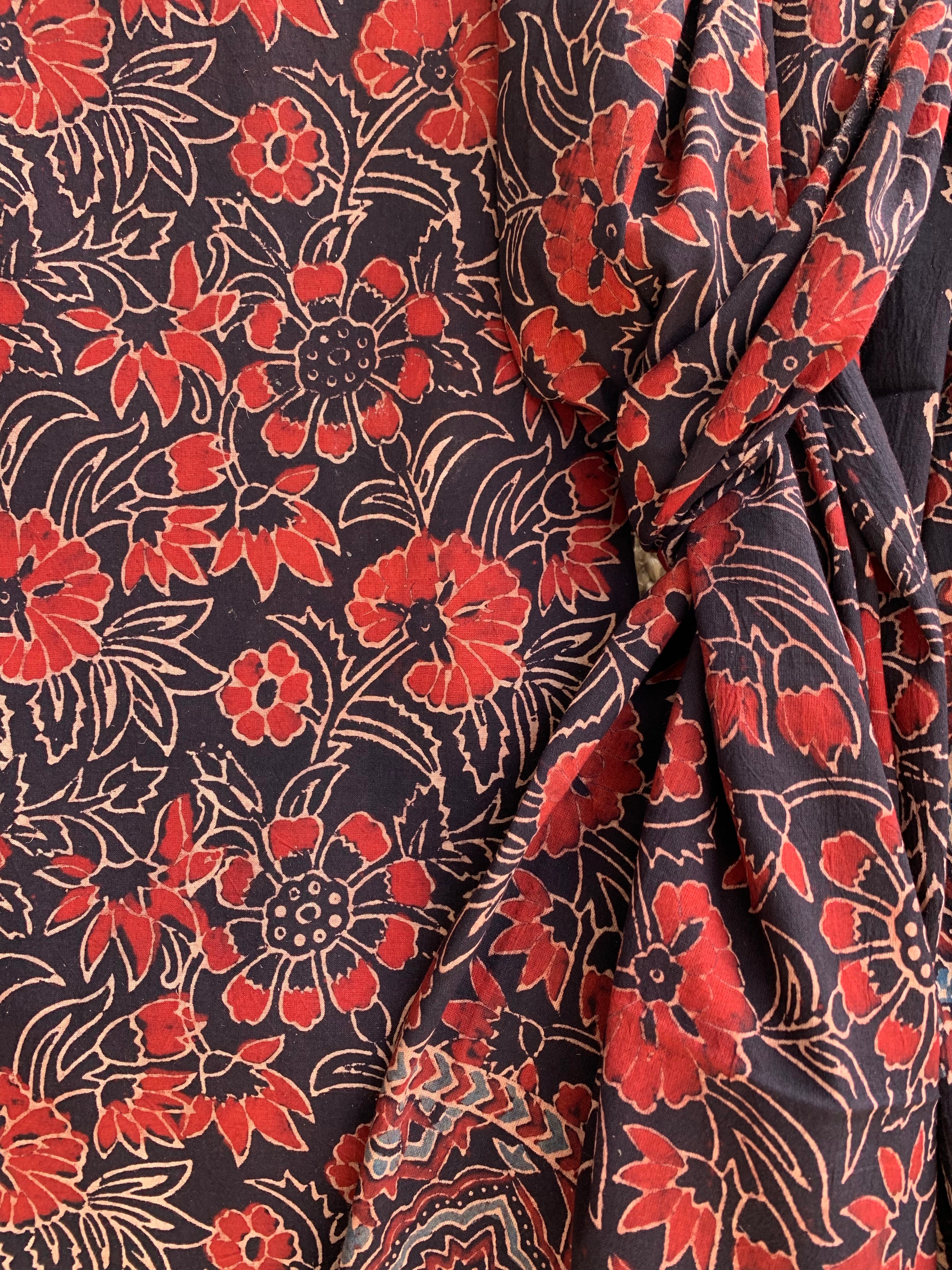 Natural Dye Ajrakh Kurta Dupatta set