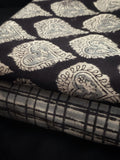 Hand Block Printed Kalamkari Natural Dyed Kurta Bottom Set