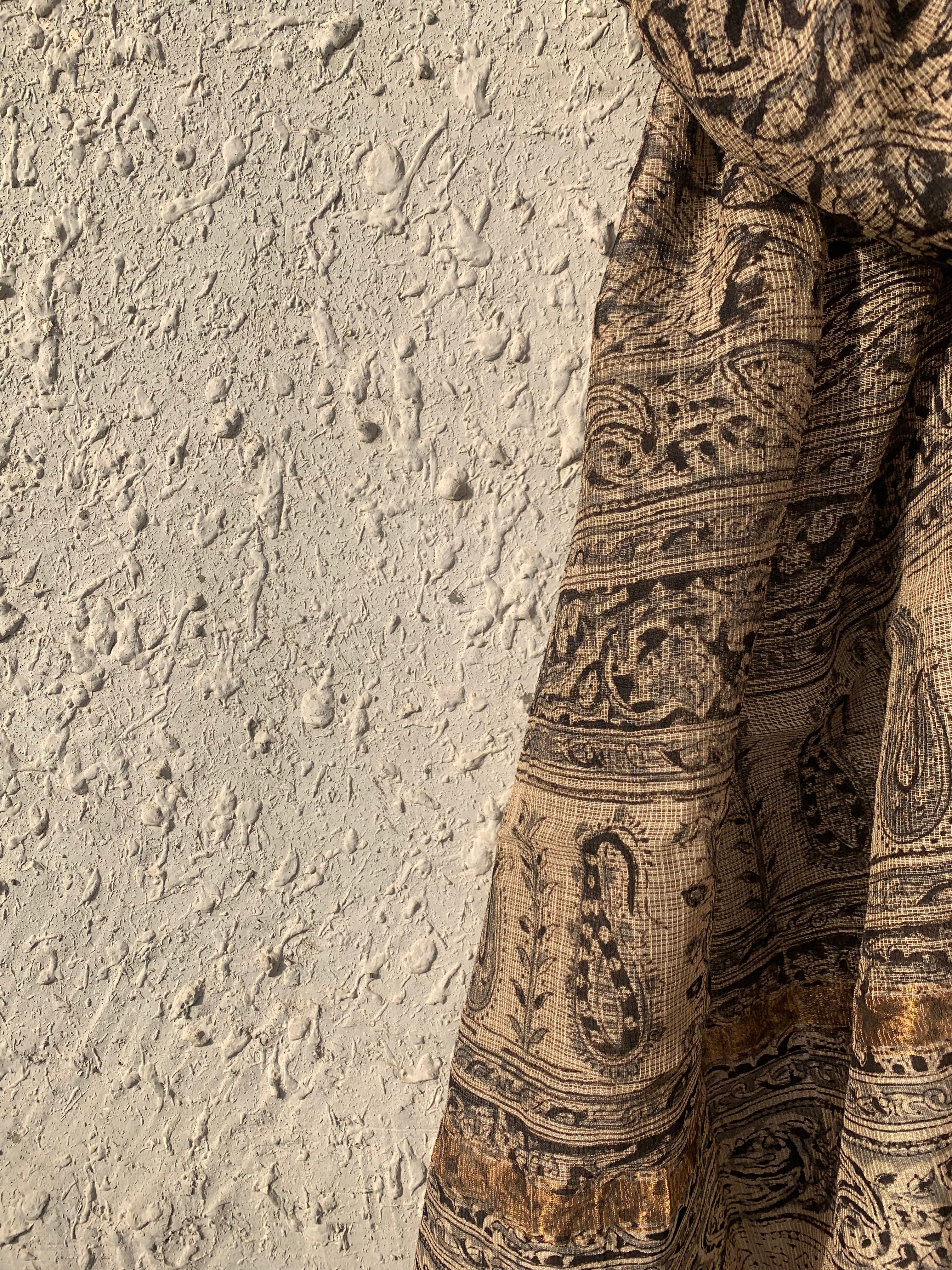 Handwoven and Handblock Natural Dye Kalamkari Kota Dupatta