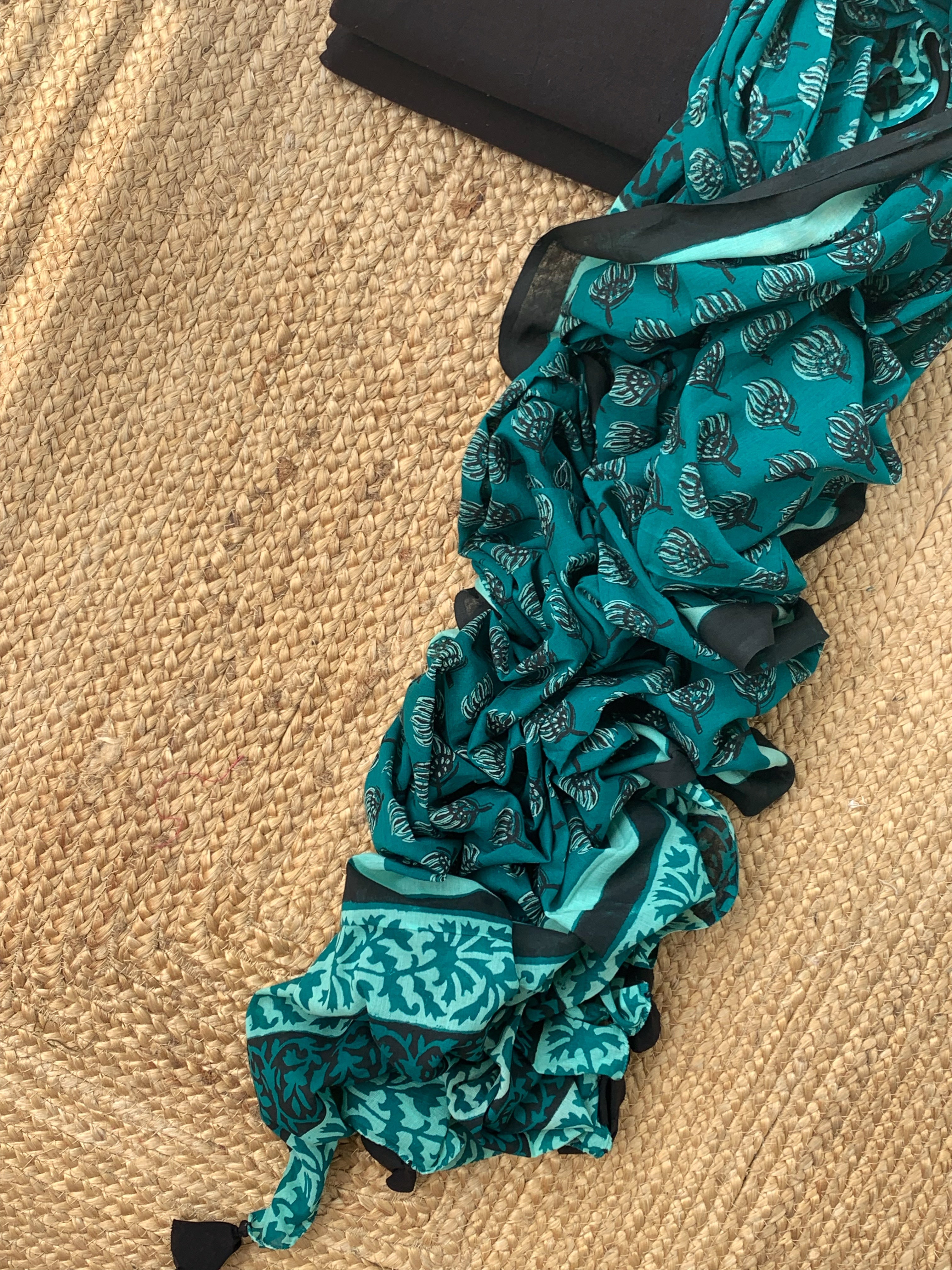 Handcrafted Cotton Mul Dupatta Suit