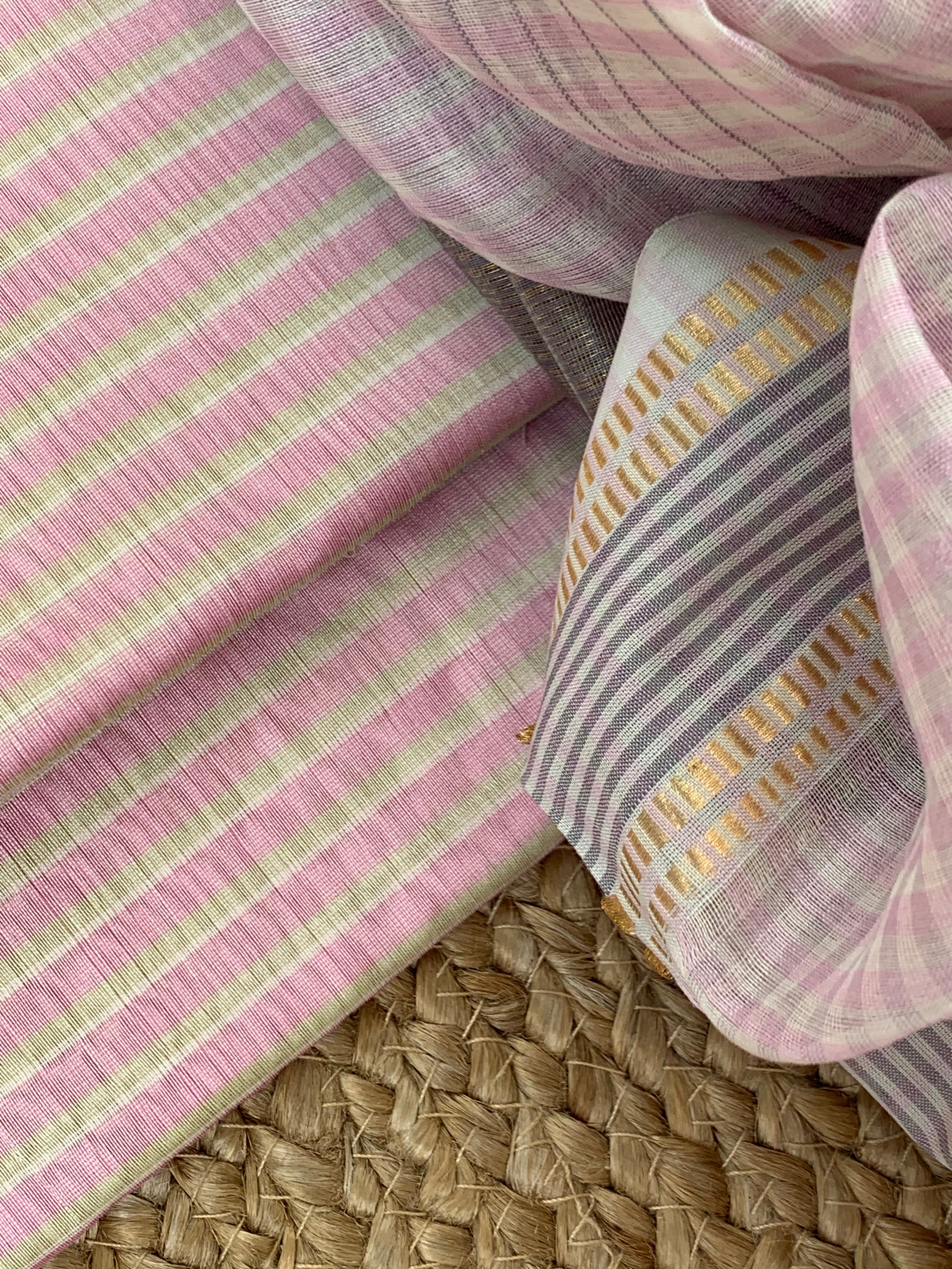 Handwoven Maheshwari Kurta dupatta set