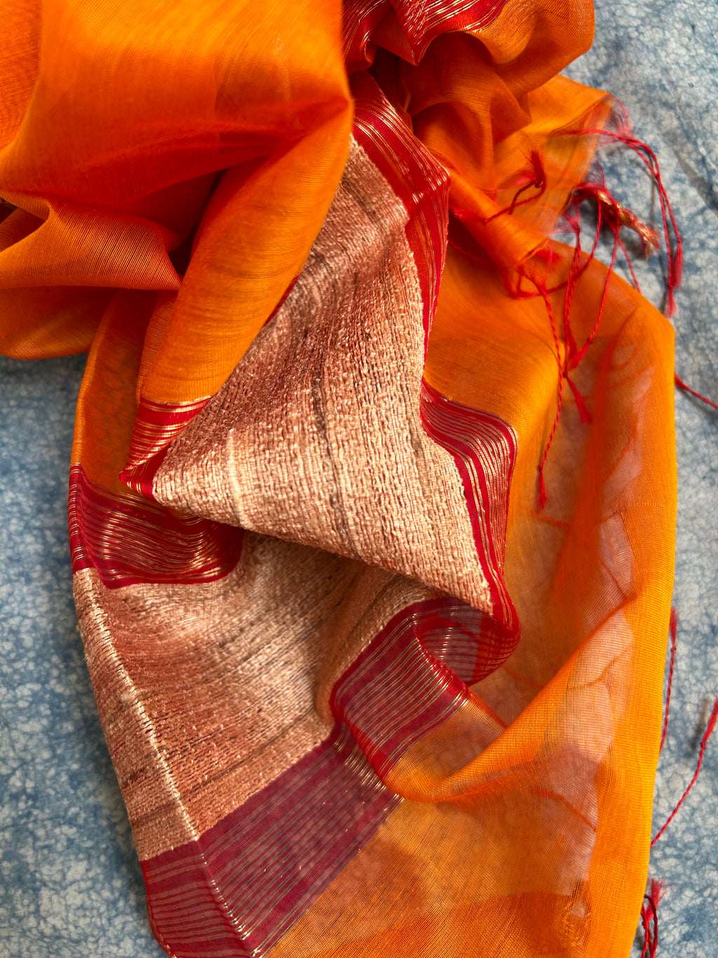 Handwoven Maheshwari Kurta Dupatta Set