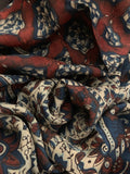 Modal silk Handblock Ajrakh Dupatta