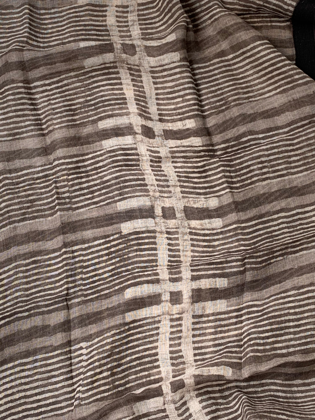 Handblock Printed Linen Dupatta
