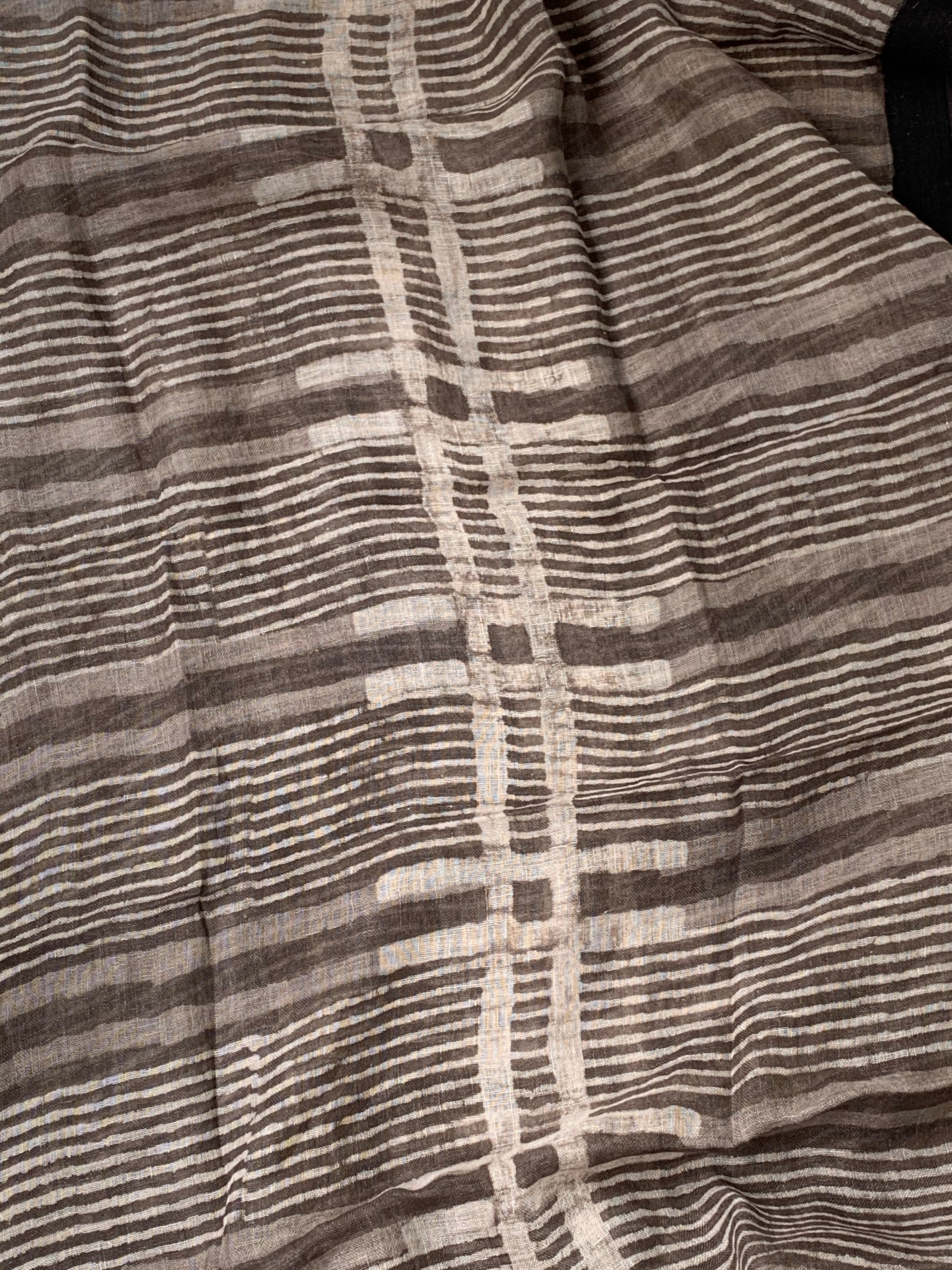 Handblock Printed Linen Dupatta