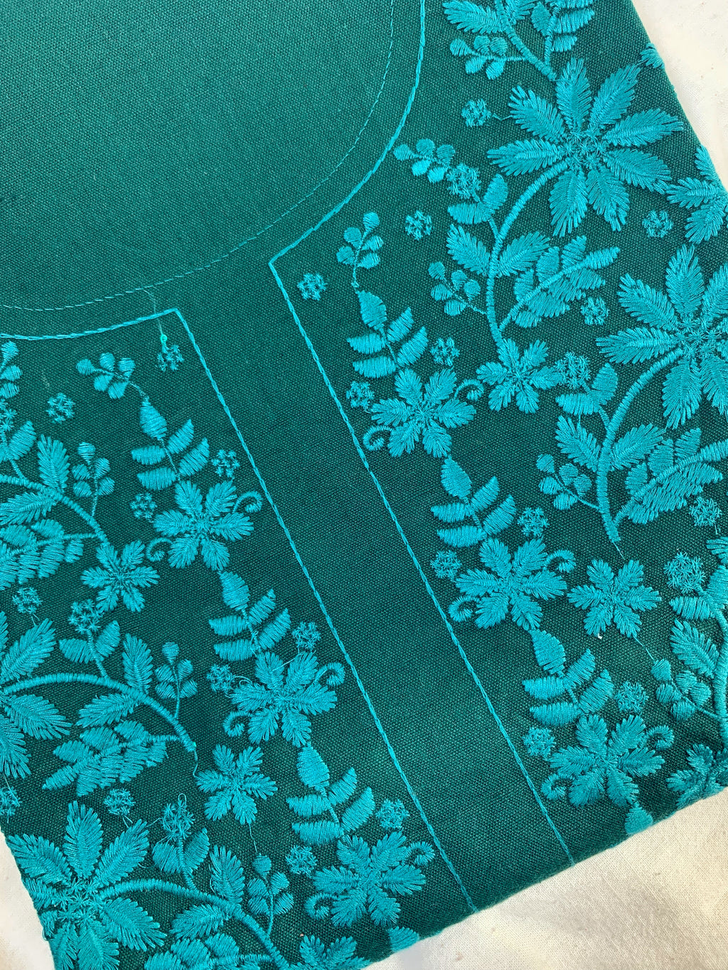 Hand Machine Embroidered Kurta