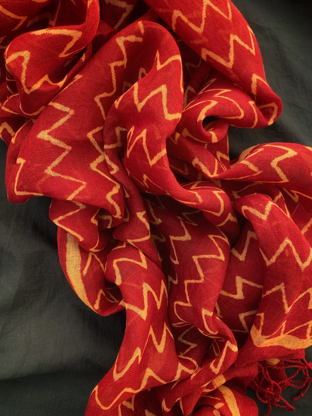 Handblock Printed Linen Dupatta