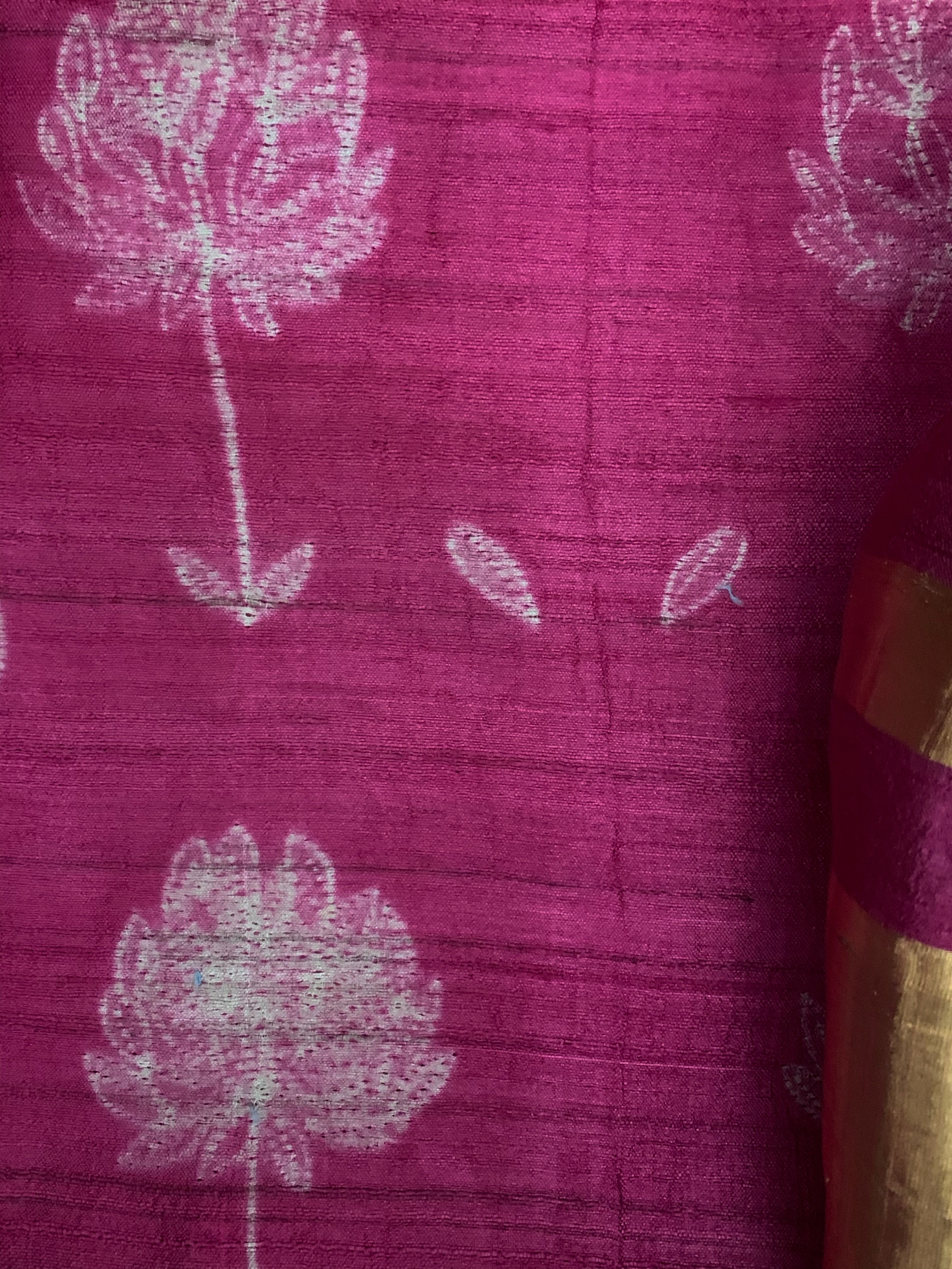 Handwoven & Handmade Tussar Shibori Kurta Dupatta Set