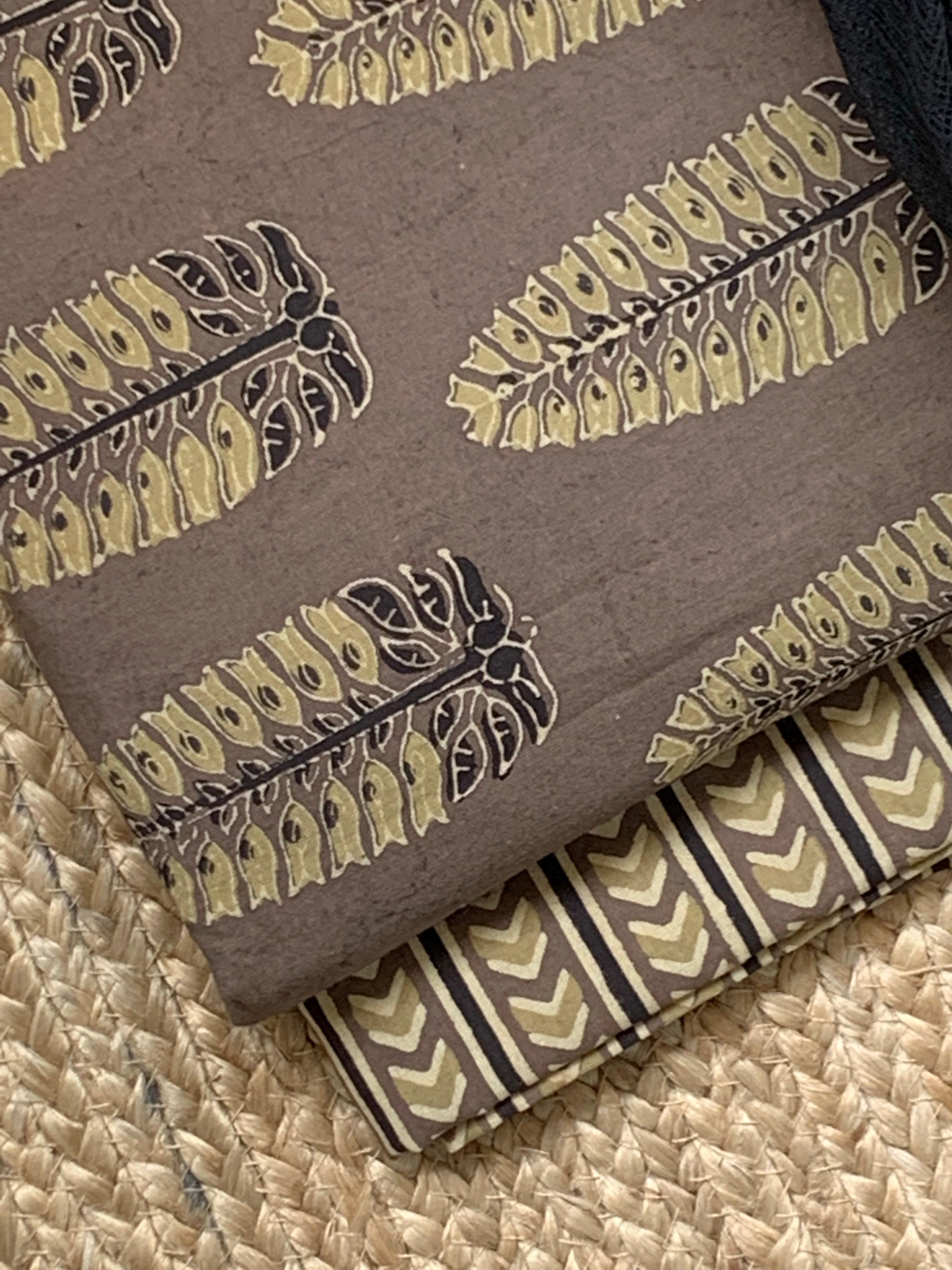 Handblock Ajrakh Kota Suit