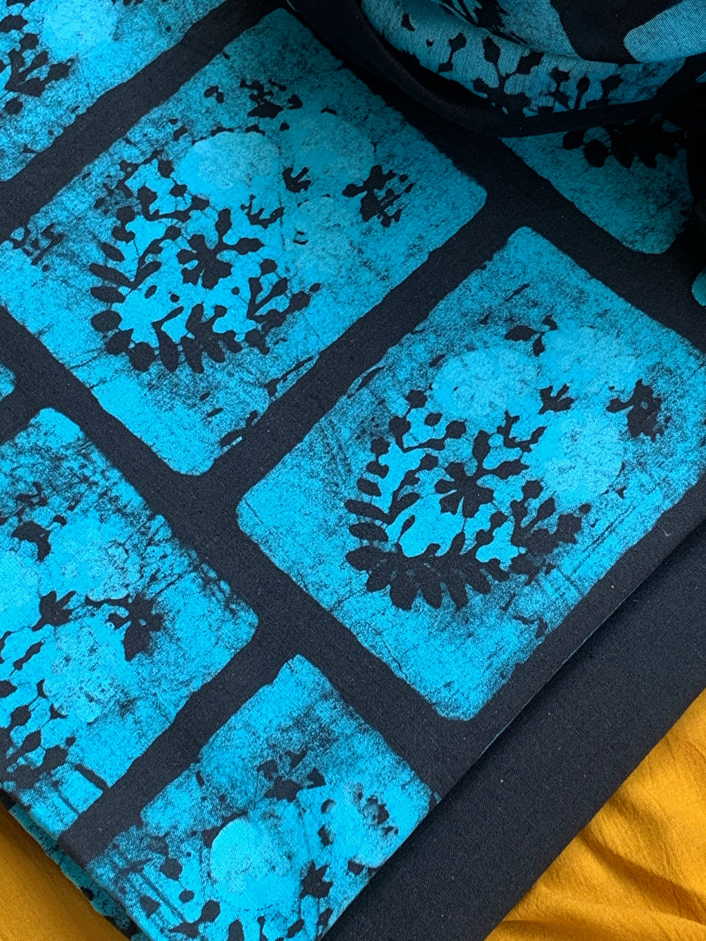 Handblock Batik Cotton Chanderi Suit