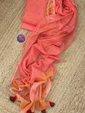 Coral Pink Handcrafted Kota Suit