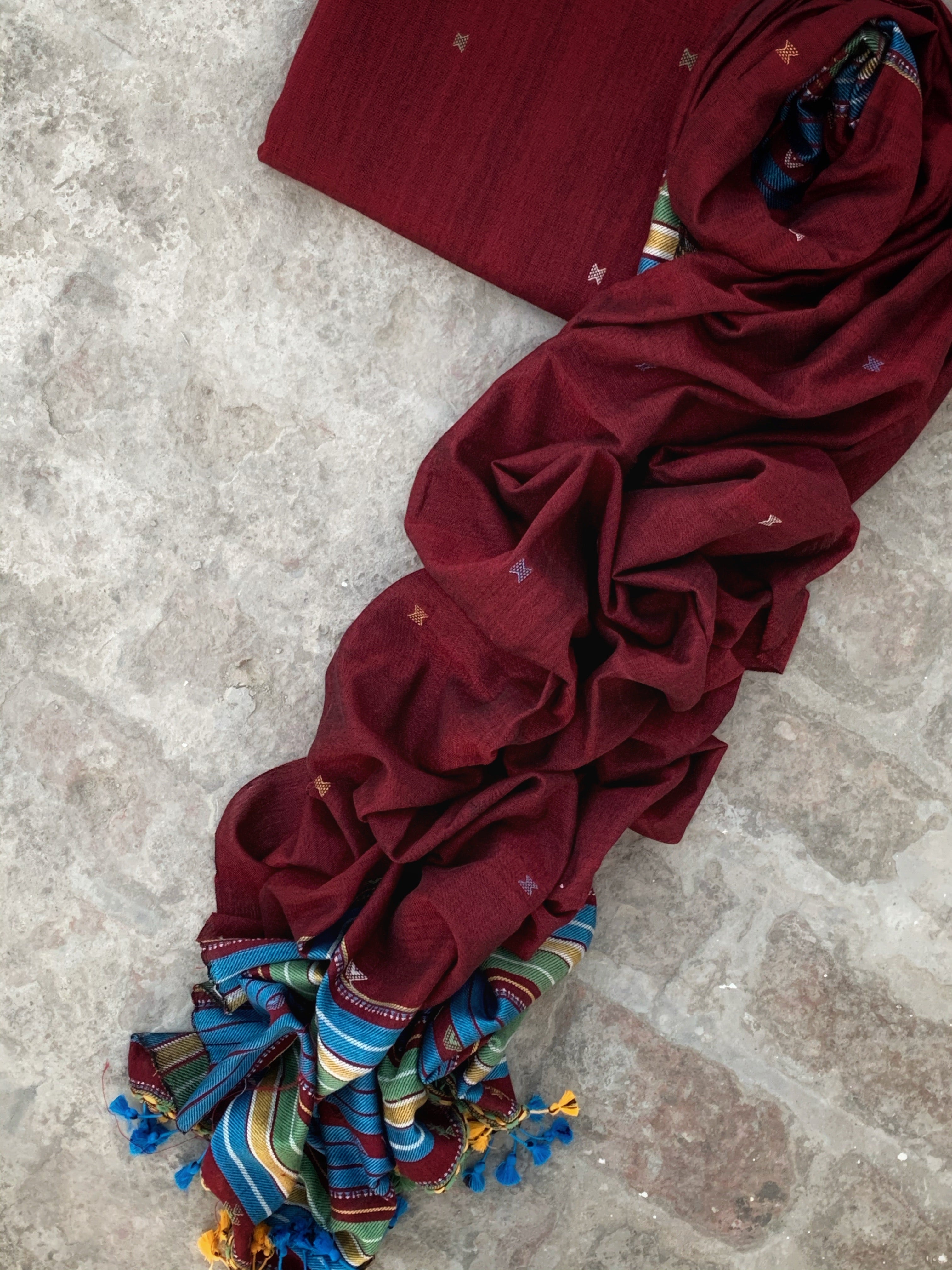 Handwoven Bhujodi Kurta Dupatta Set