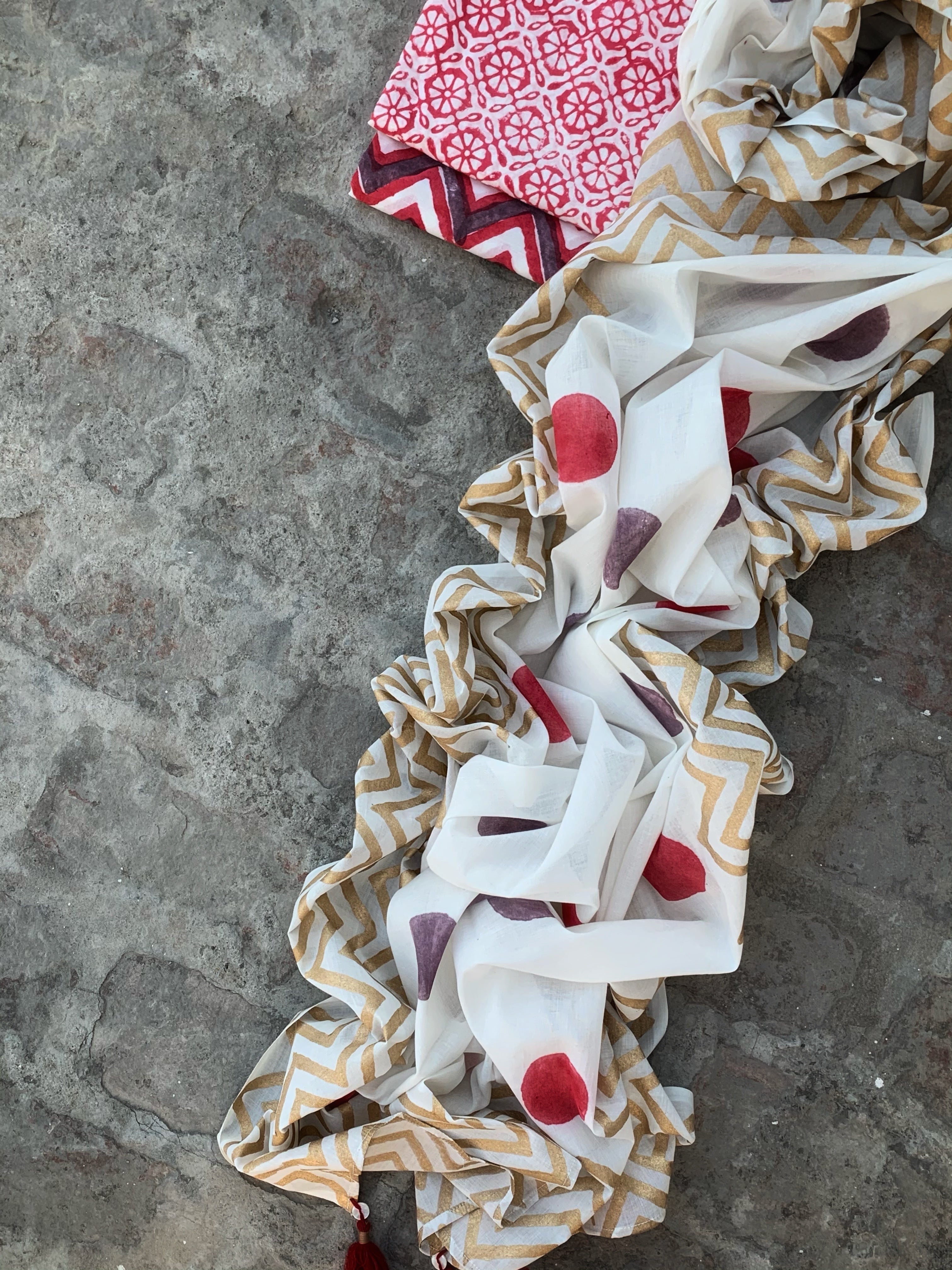 Handcrafted Cotton Kurta Dupatta set