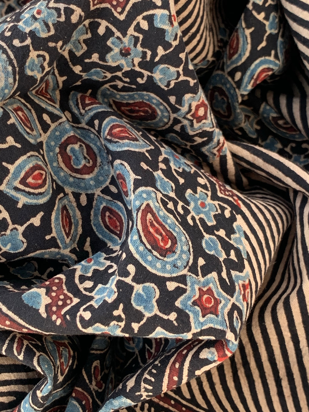 Handblock Ajrakh Dupatta