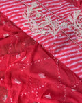 Handcrafted cotton chiffon suit