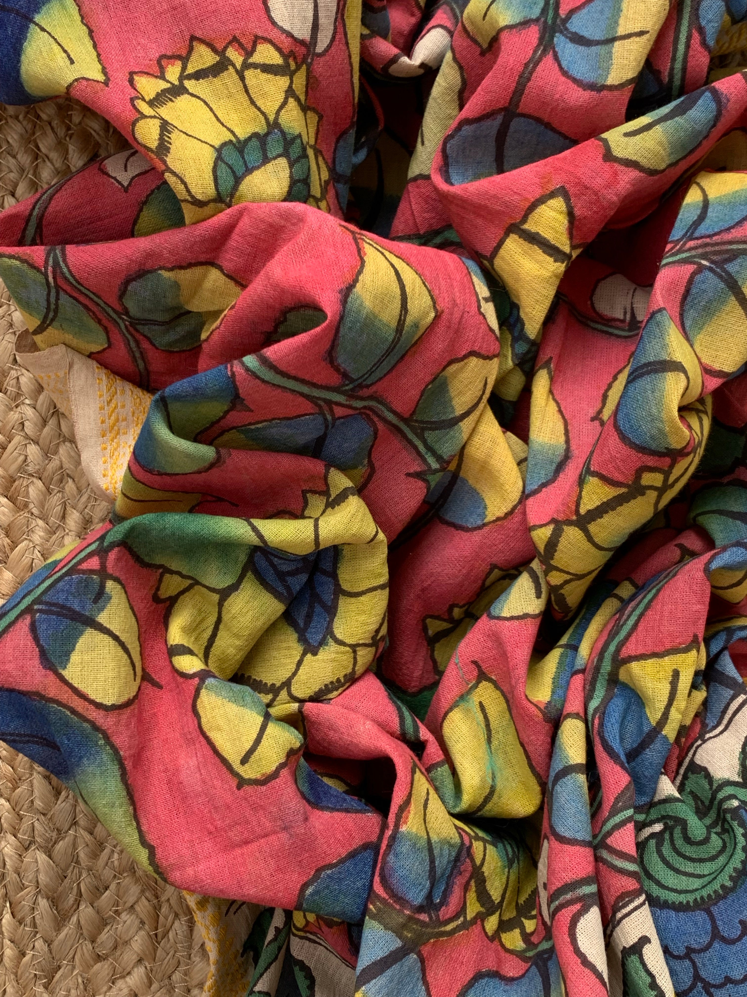 Handcrafted Kalamkari Kurta Dupatta Set