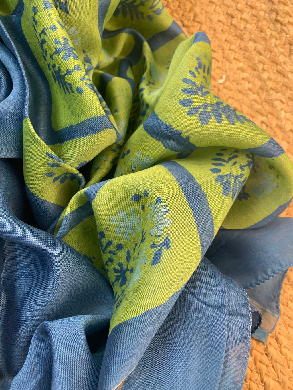 Handblock Batik Cotton Chanderi Suit
