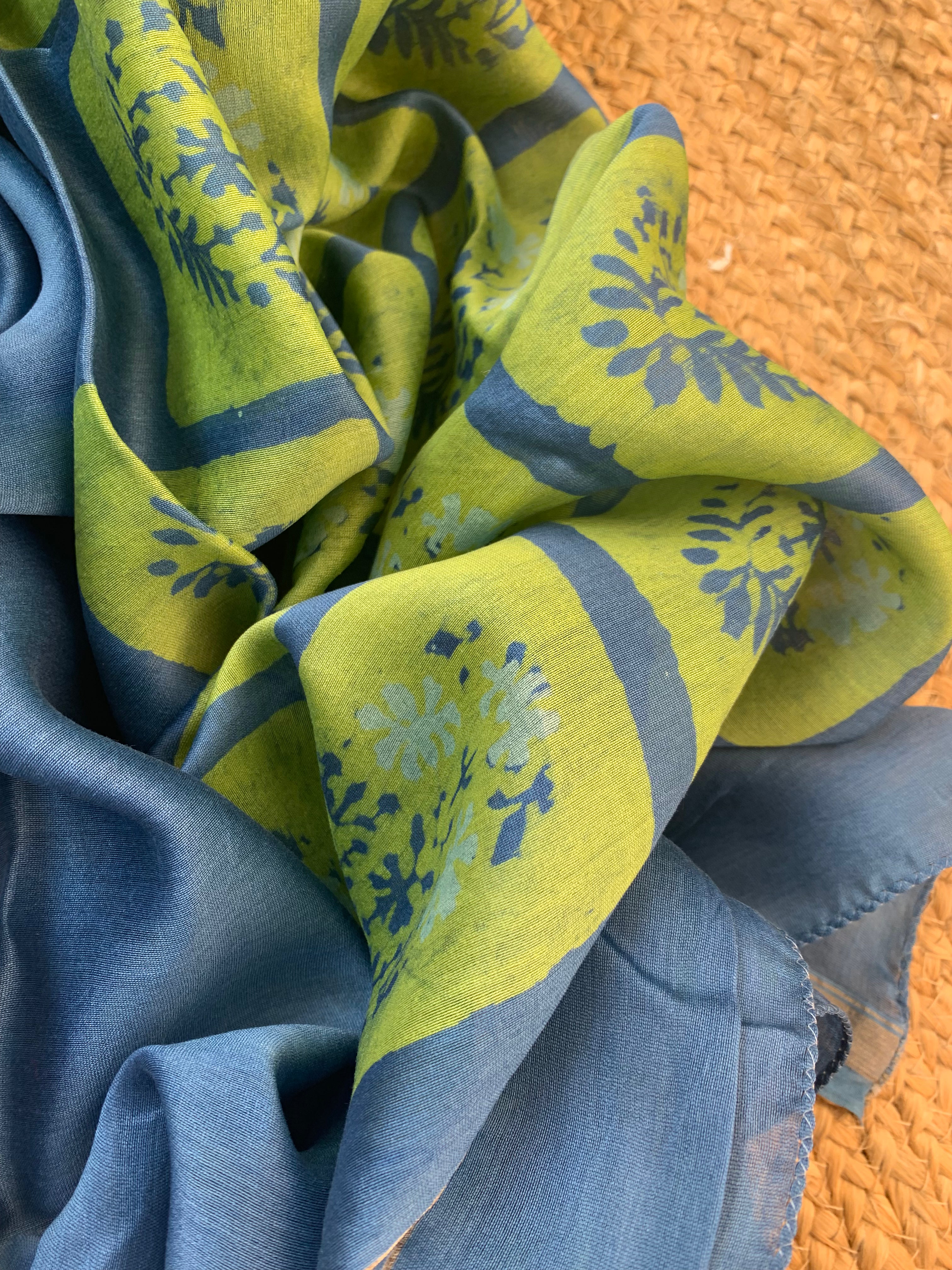 Handblock Batik Cotton Chanderi Suit