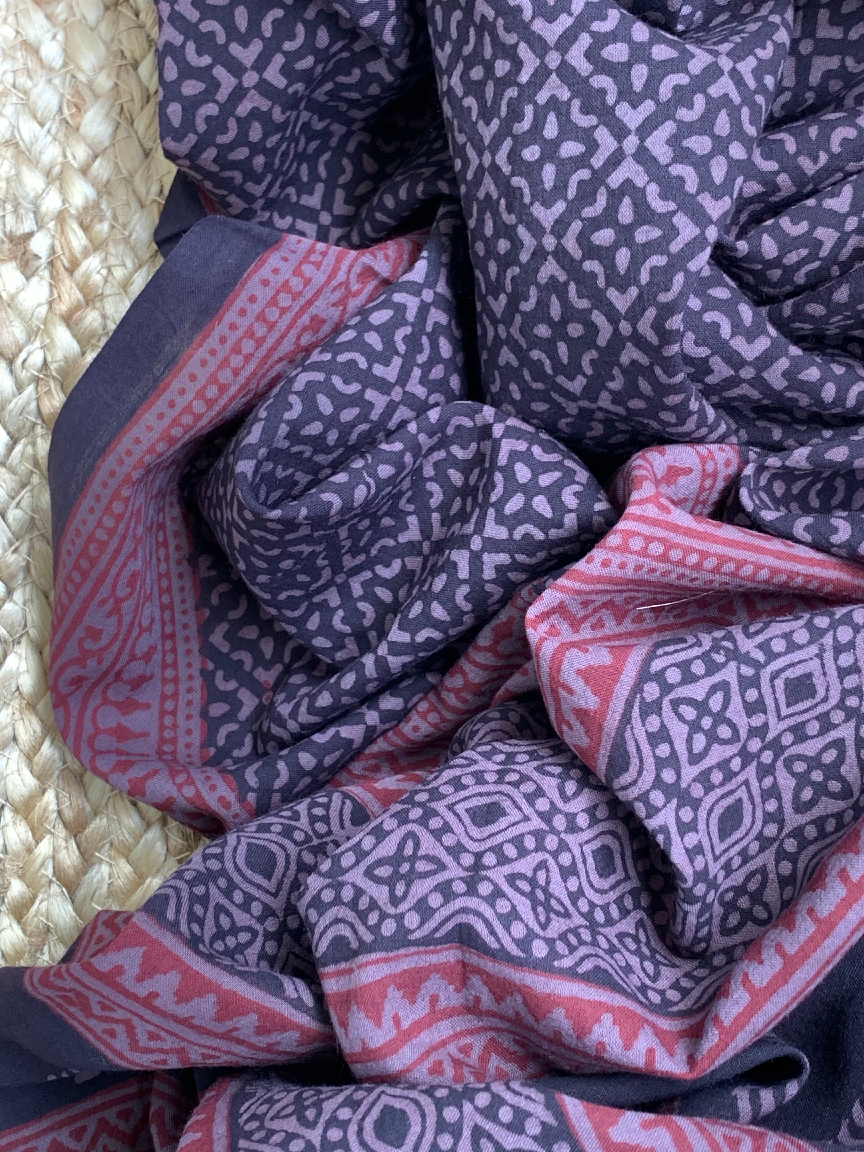 Natural Dyed Bagh Handblock Cotton Suit