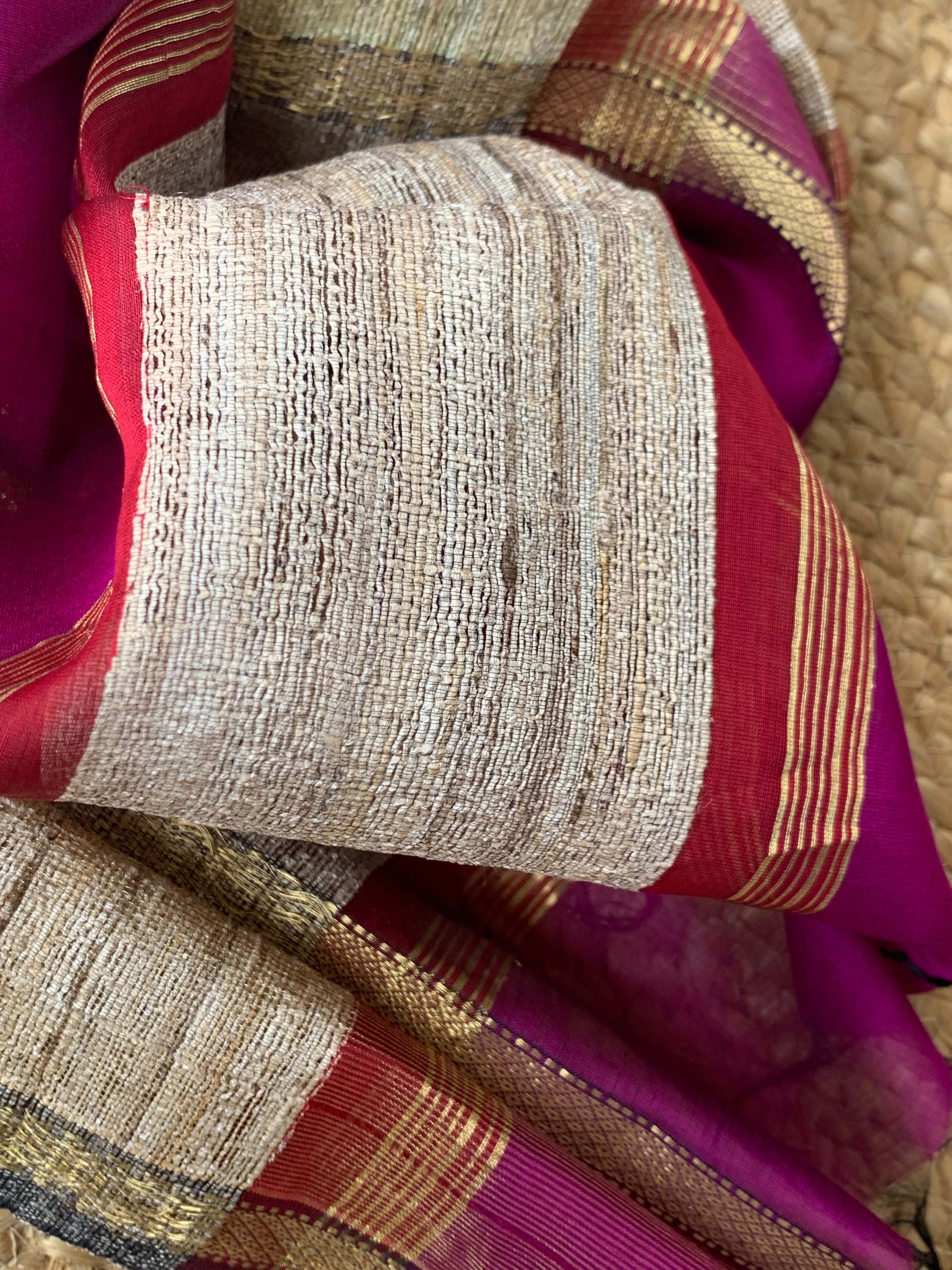 Handwoven Maheshwari Kurta dupatta set