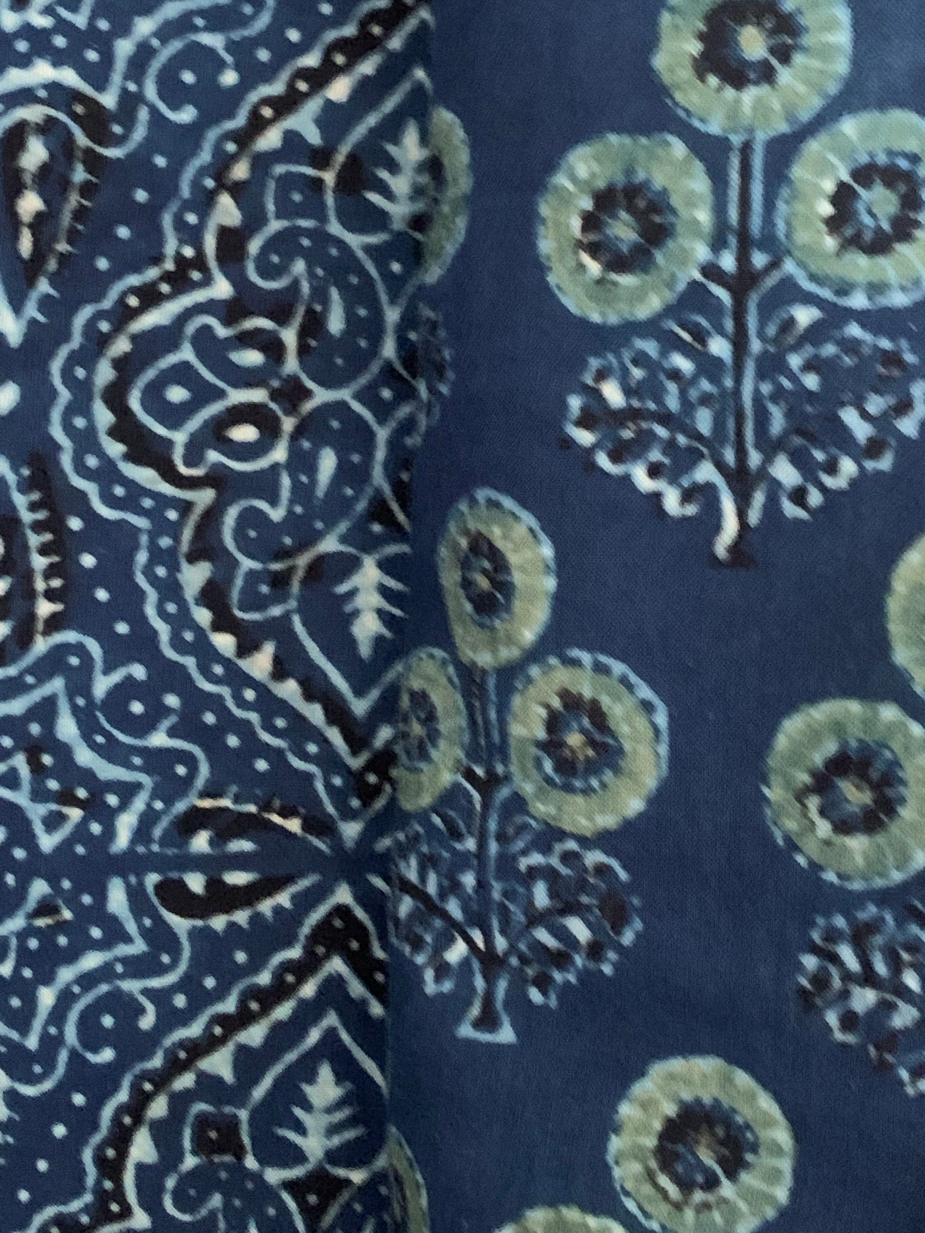 Handblock Ajrakh Cotton Kota Suit