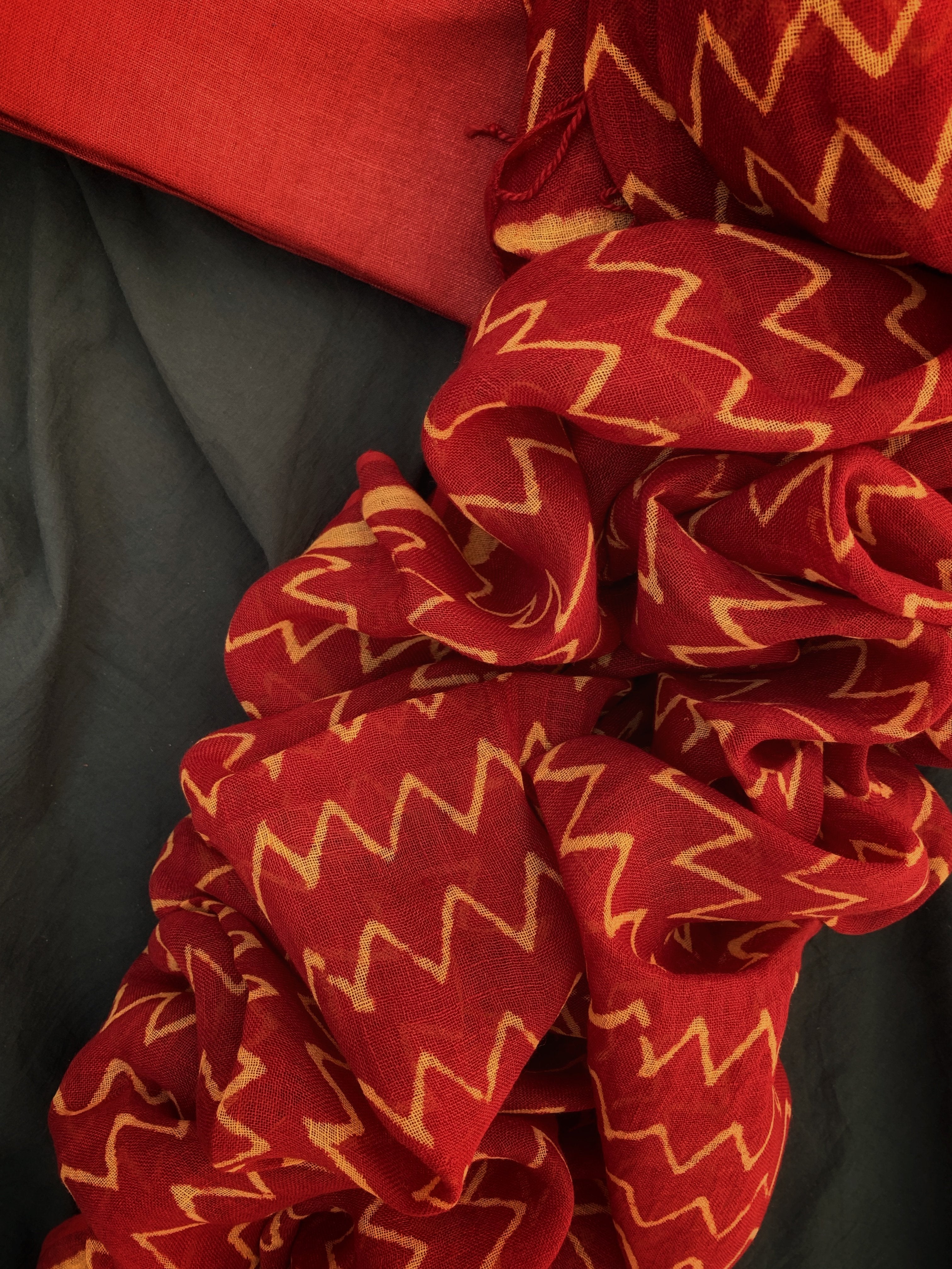 Handblock Printed Linen Dupatta
