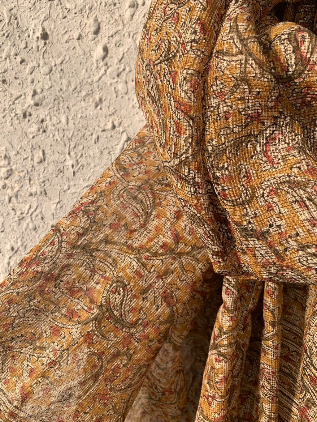 Handwoven and Handblock Natural Dye Kalamkari Kota Dupatta
