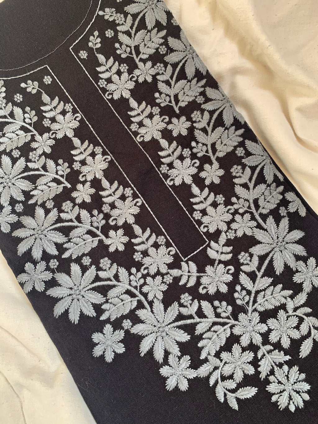 Hand Machine Embroidered Kurta