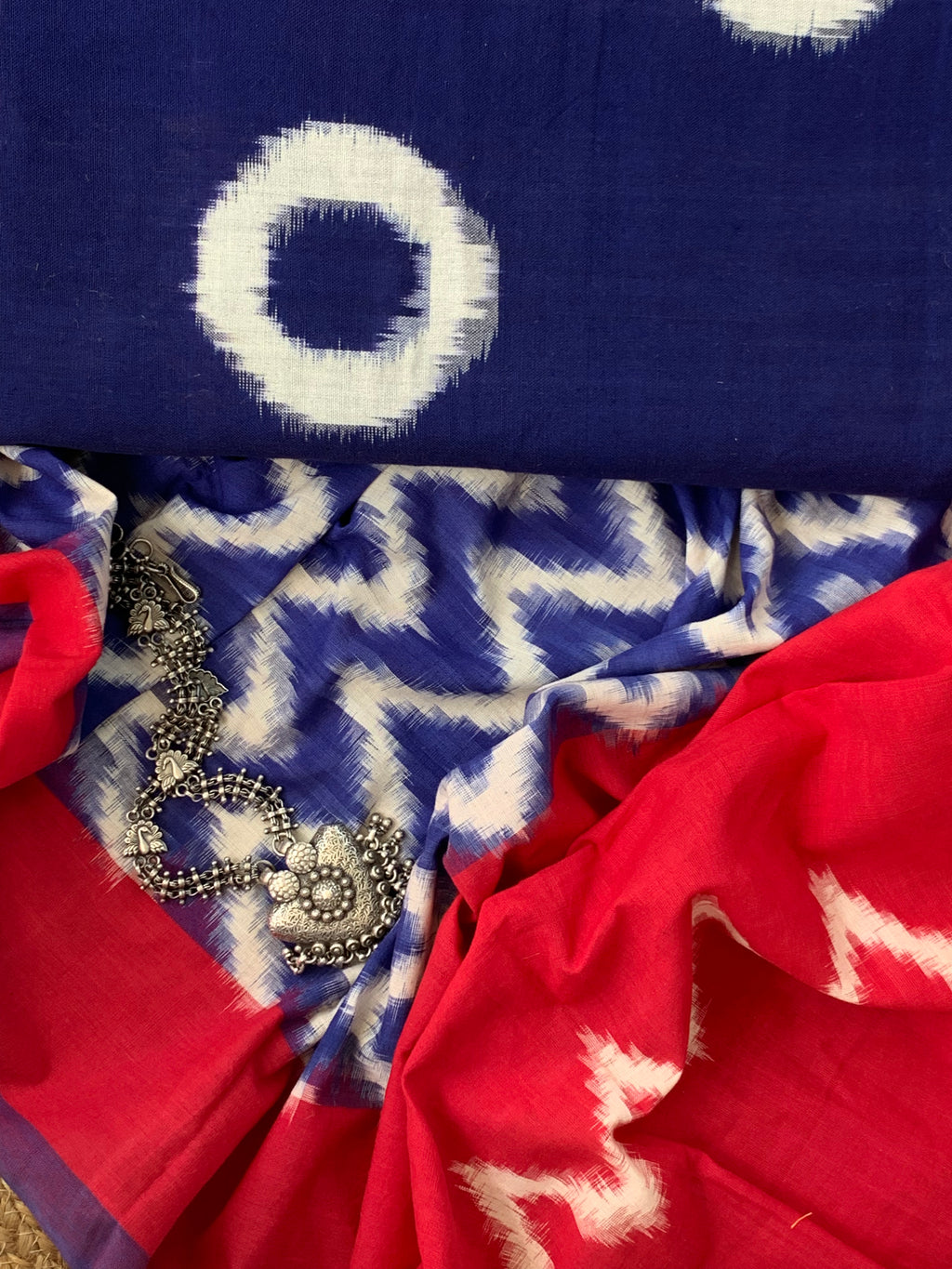 Handwoven Double Ikat Kurta Dupatta Set