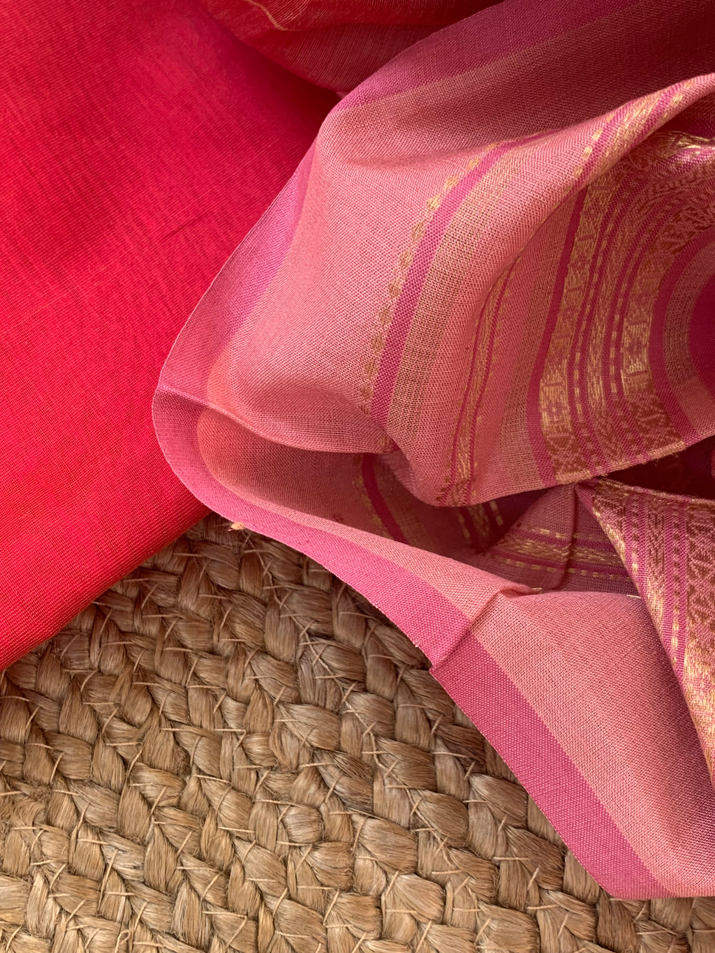 Handwoven Maheshwari Kurta dupatta set