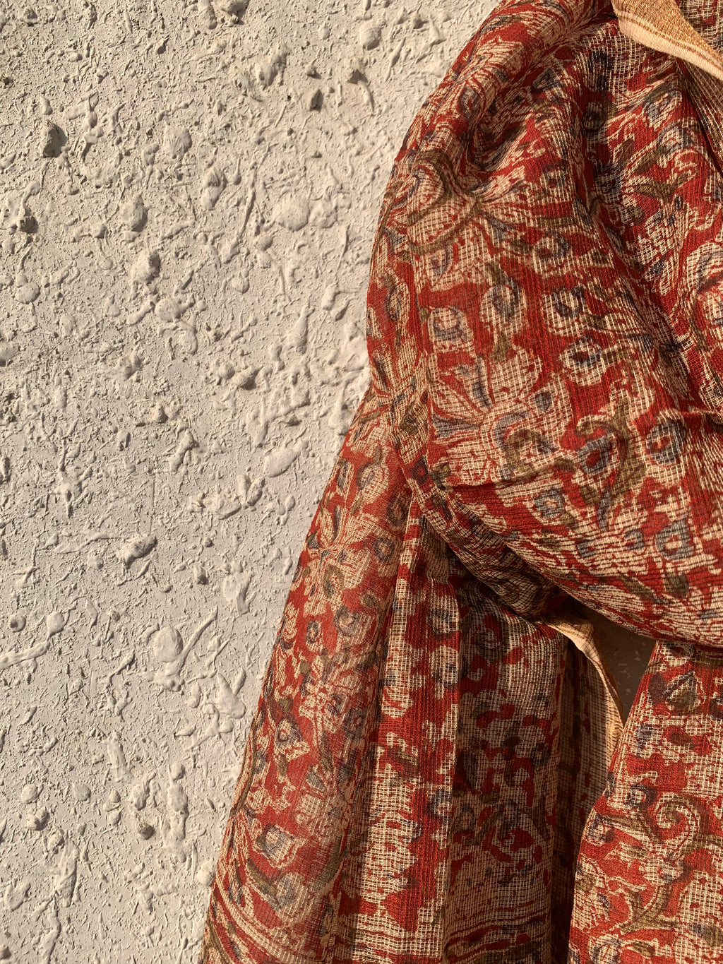 Handwoven and Handblock Natural Dye Kalamkari Kota Dupatta