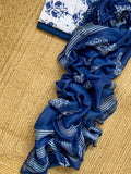 Handblock Batik Cotton Chanderi Suit