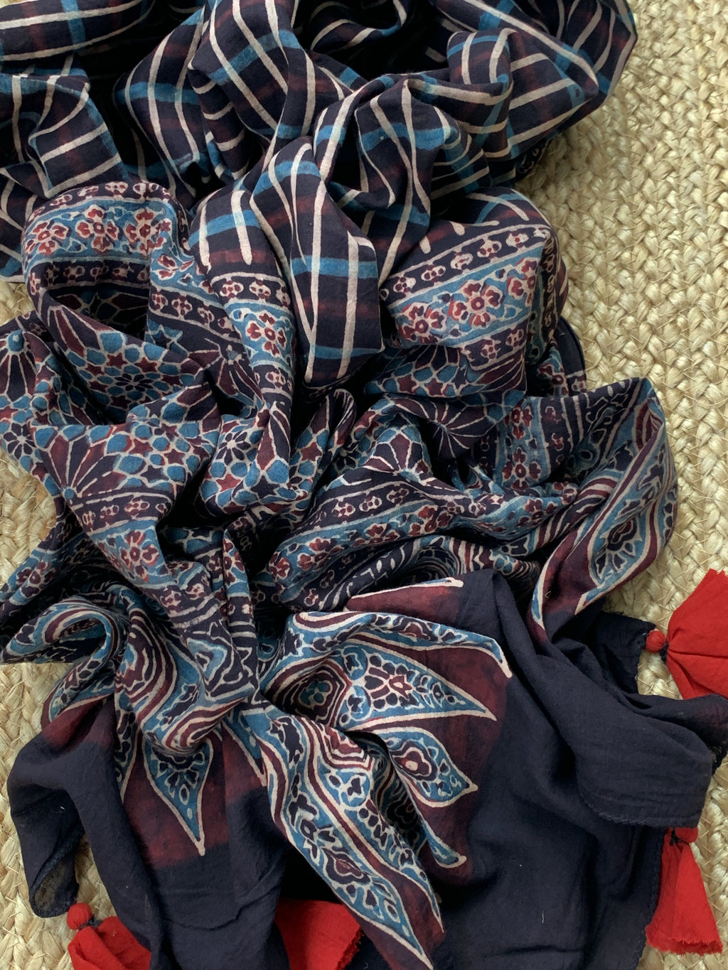 Handcrafted Bandhani Ajrakh Cotton Suit